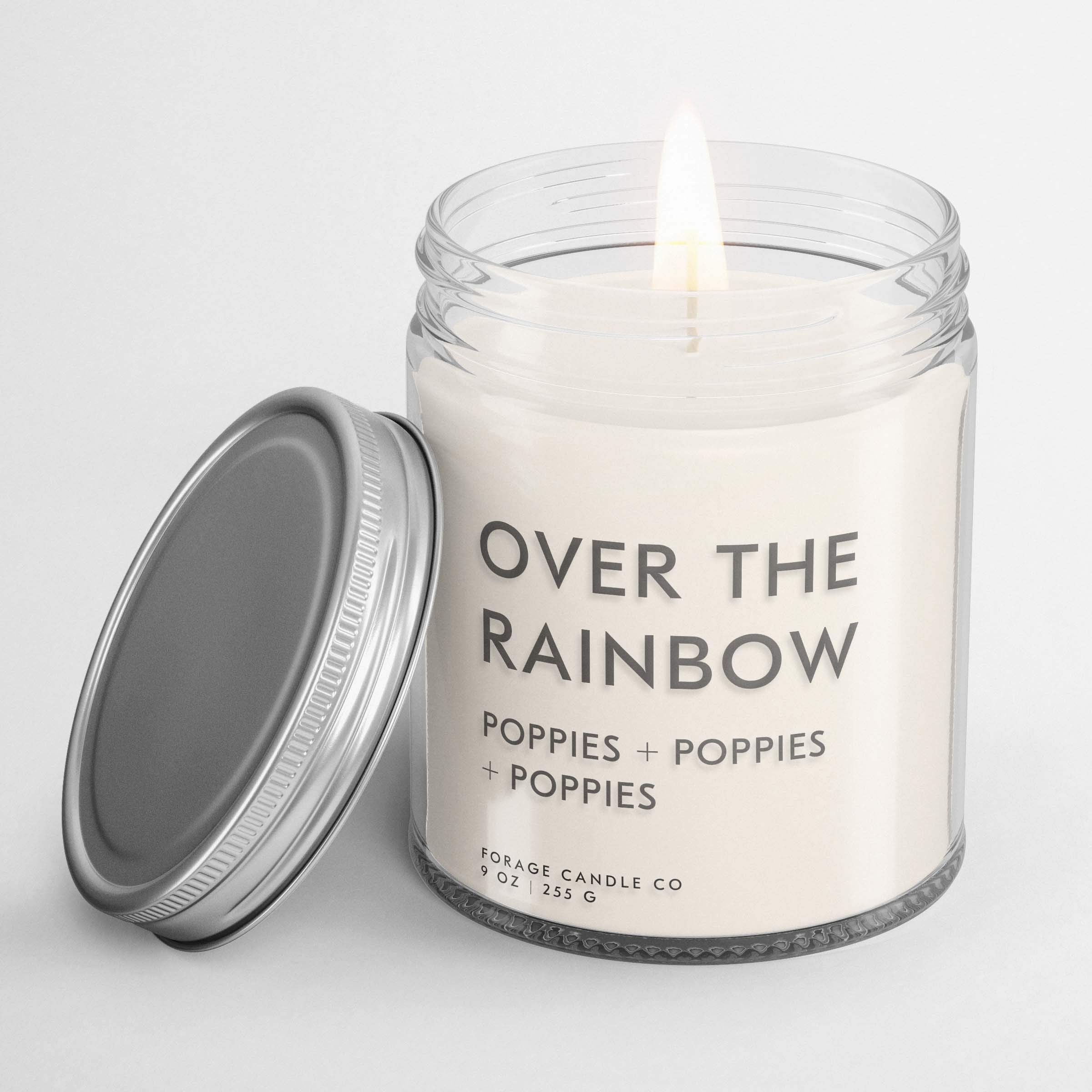 OVER THE RAINBOW Book Lovers' Candle - Vegan Book Scented Candle | Cruelty-Free, Phthalate-Free Soy Wax Candle for Reading Nooks, Book Clubs & Cozy Home Decor