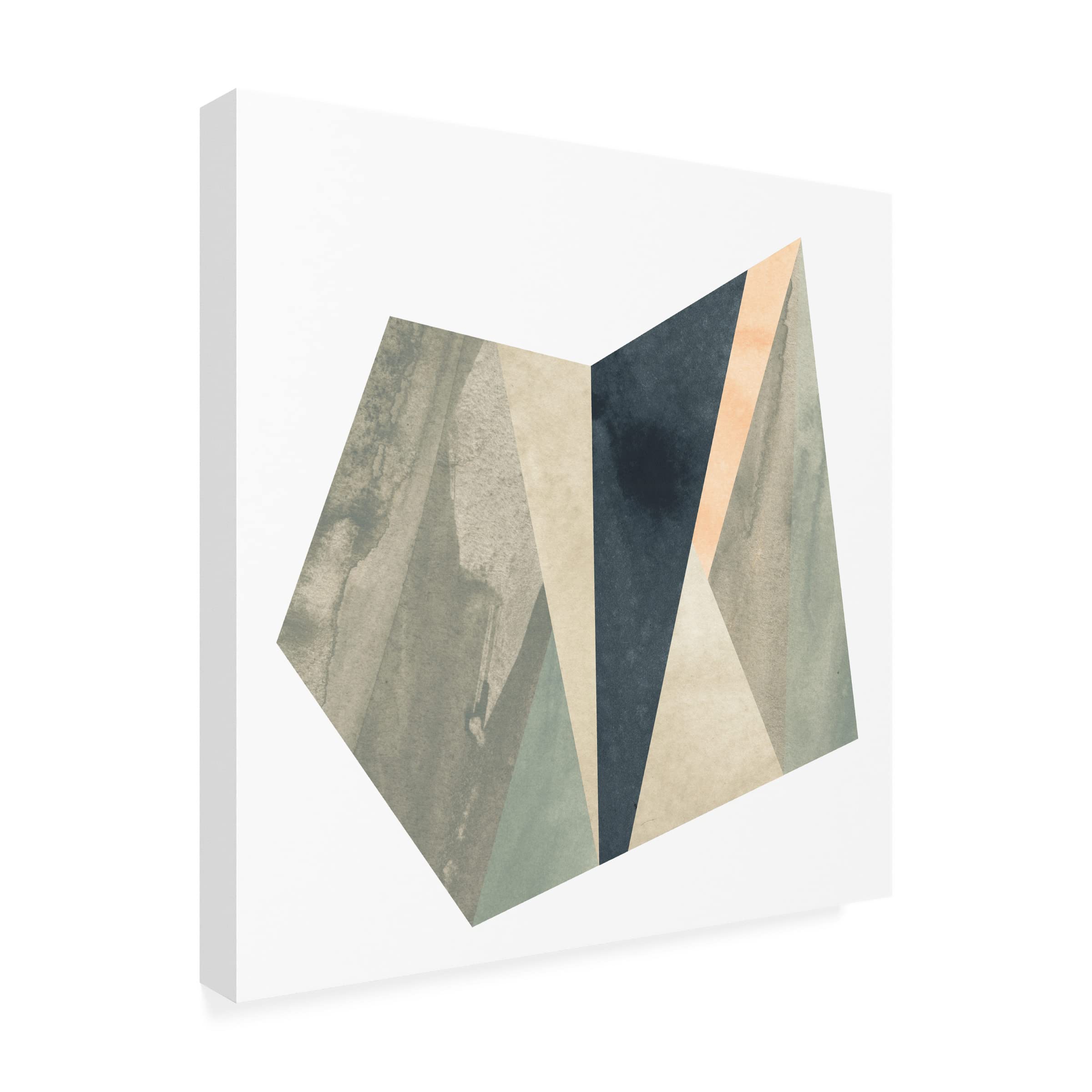 Trademark Fine Art 'Marble Origami III' Canvas Wall Art Print by June Erica Vess - Modern Abstract Home Decor for Living Room, Bedroom & Office