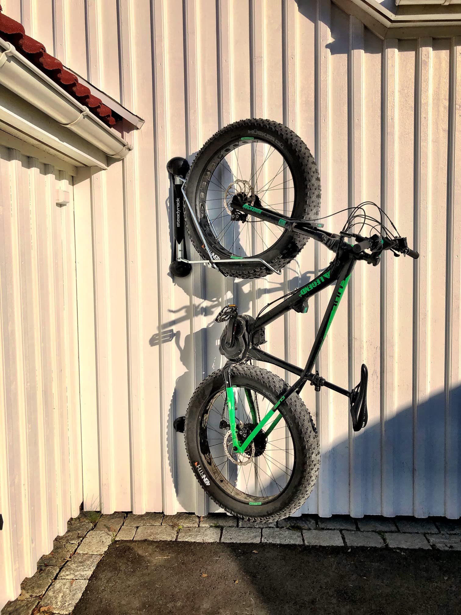 Steadyrack Bike Racks - Fat Rack - Wall Mounted Bike Storage Solution for Home, Garage, or Bike Park - Perfect for Mountain Bikes, Road Bikes, and E-Bikes - Space Saving Vertical Bike Holder for Indoor and Outdoor Use