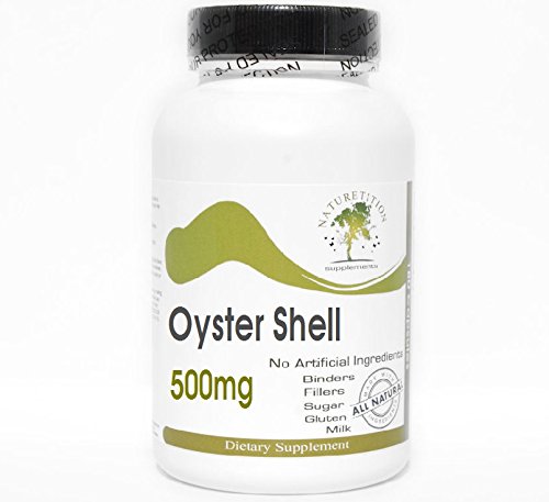 Oyster Shell 500mg Calcium Supplement - 200 Vegan Capsules | Natural Calcium Source for Bone Health | Supports Strong Bones & Teeth | Perfect for Adults & Seniors