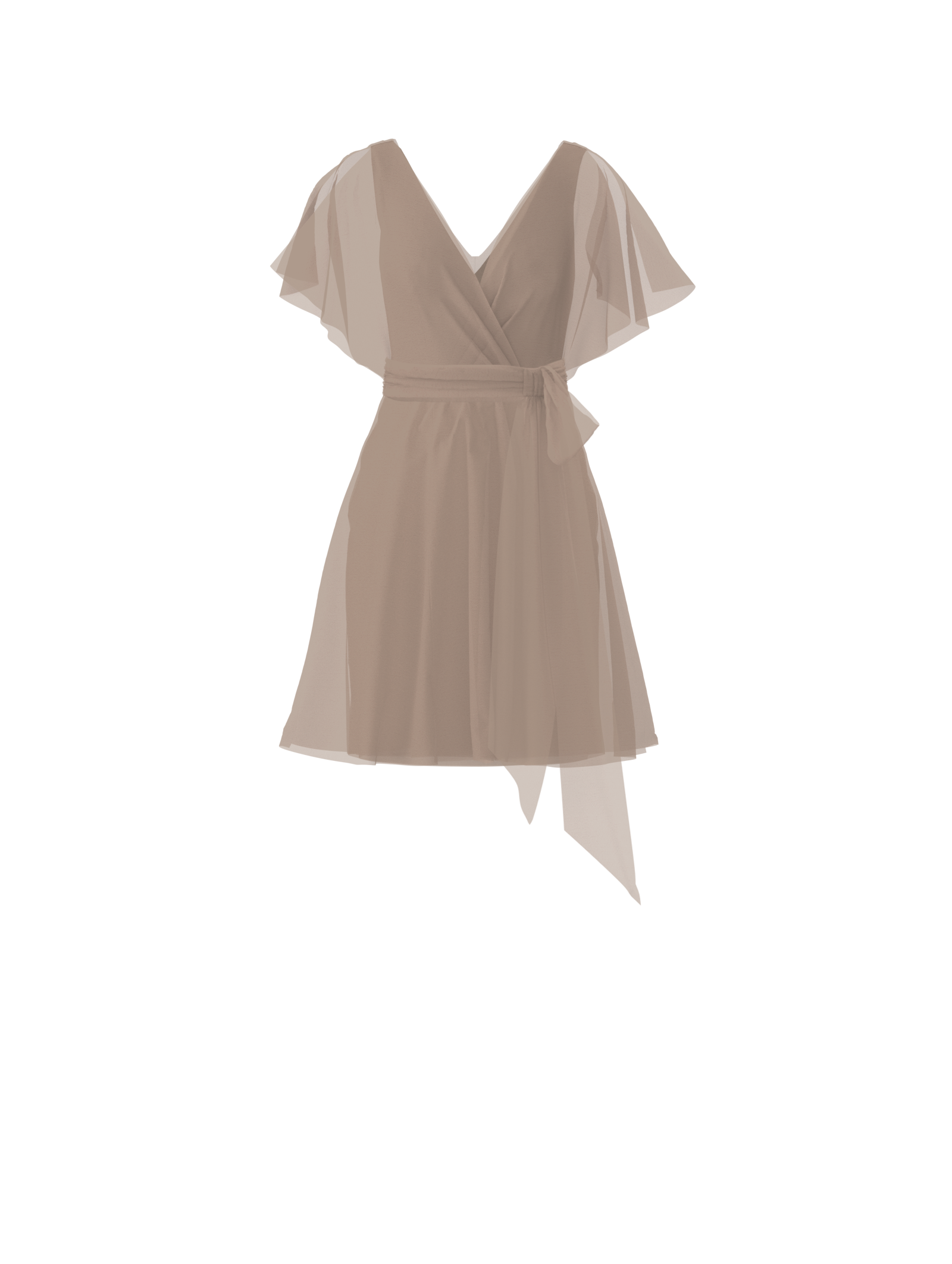 Ava Bodice & Carla Skirt with Sash Belt in Latte - Perfect for Weddings, Parties, and Special Occasions