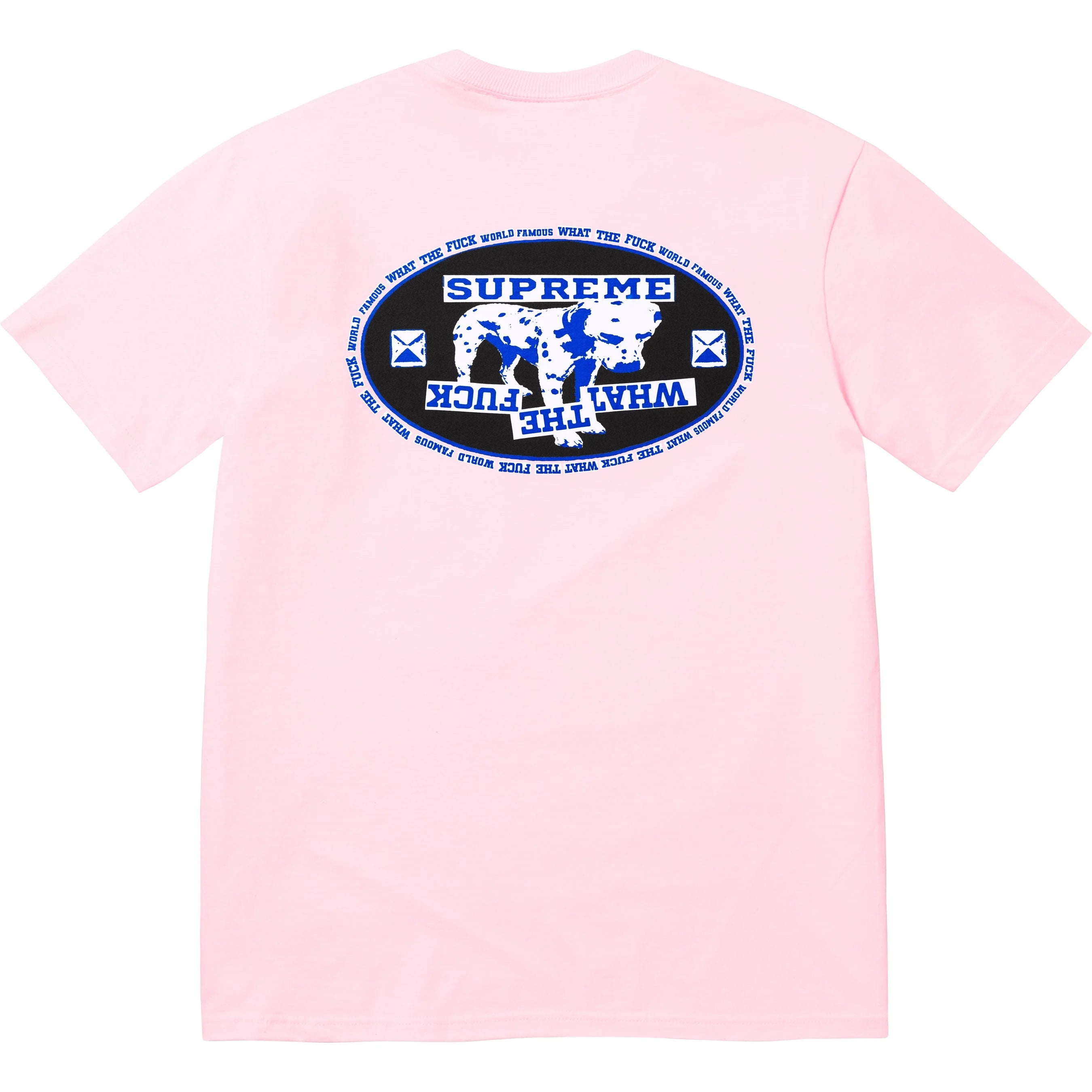 Supreme Dalmatian Graphic T-Shirt for Men & Women - Light Pink Cotton Tee - Casual Streetwear for Everyday Wear & Outfits