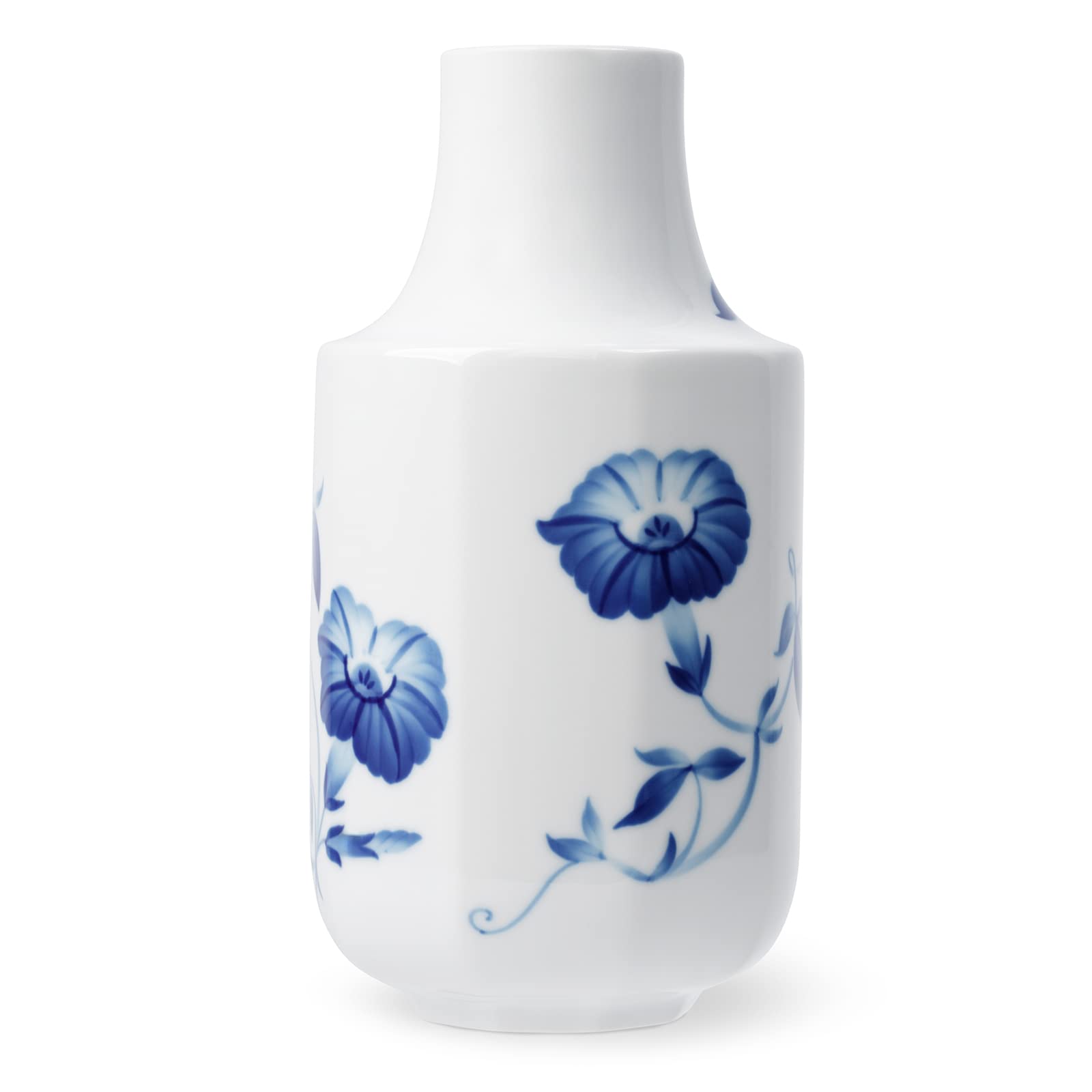Royal Copenhagen 1058870 Bromst Flower Vase - 7.9 Inch (20 cm) Handcrafted Porcelain Morning Glory Design - Elegant Wedding Gift & Home Decor for Living Room, Dining Table Centerpiece
