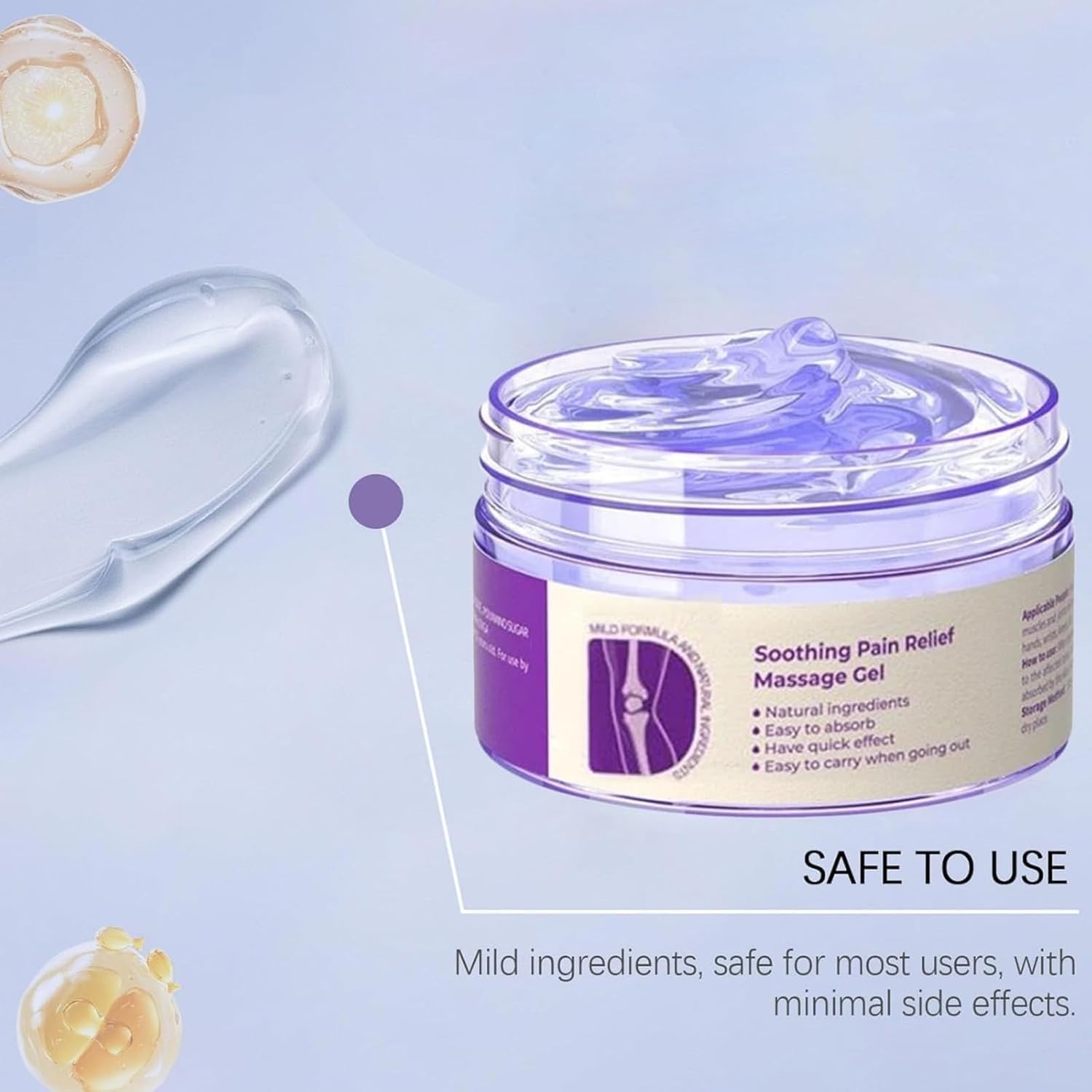 Joint Pain Relief Purple Gel - Soothing Massage Cream for Knees, Back, Neck, Hands & Feet - Fast-Acting Muscle & Arthritis Pain Relief - Perfect for Post-Workout Recovery & Daily Comfort (1 Pack)