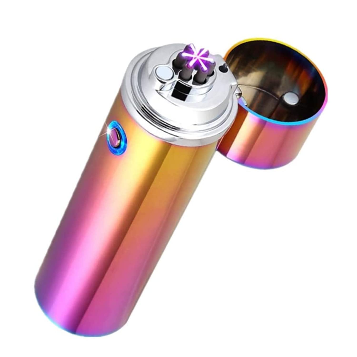 USB Arc Lighter - Windproof Rechargeable Triple Flame (Multicolor) for Camping & Outdoor