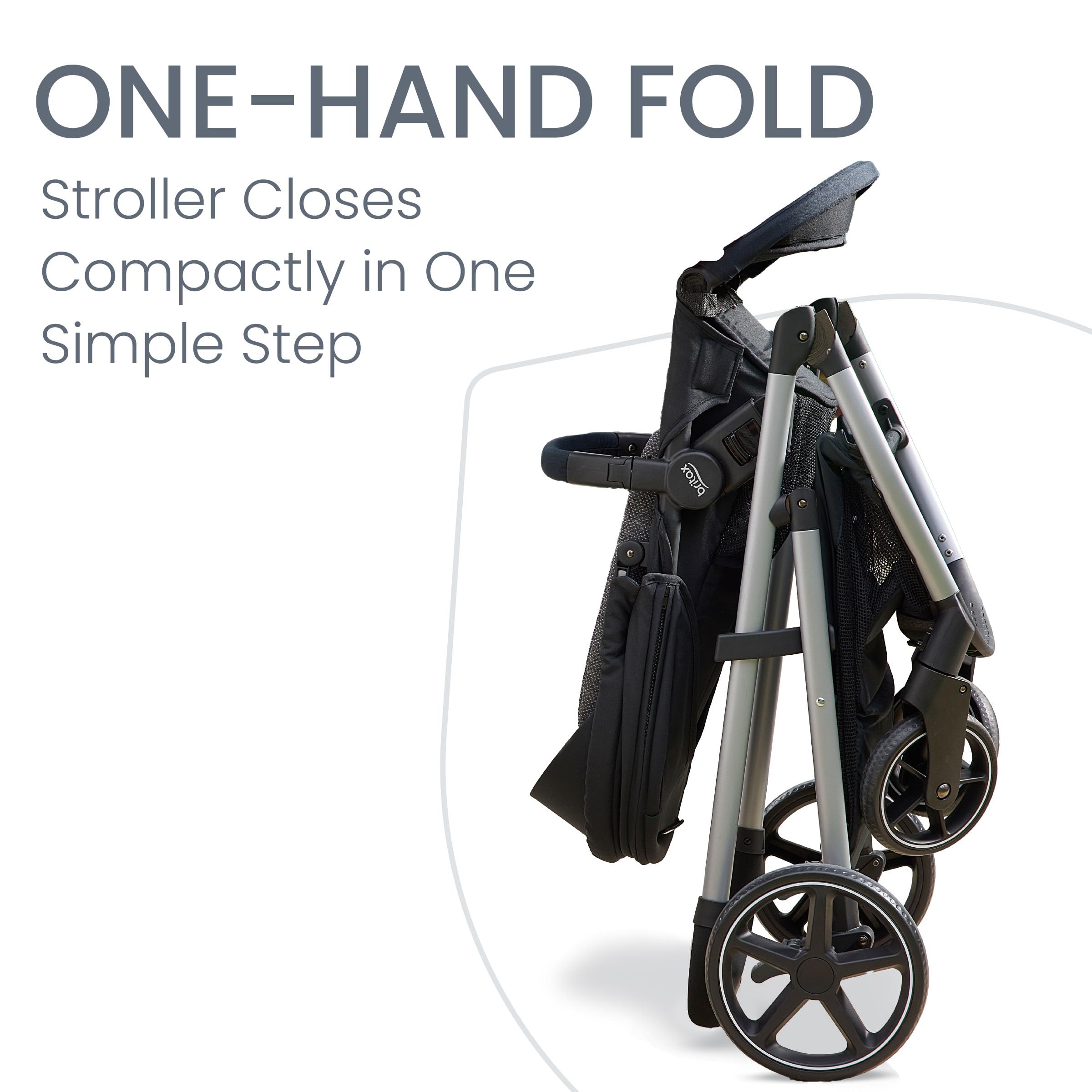 Britax Grove™ Modular Stroller - Lightweight Travel Stroller with CozyFit™ Insert & Bumper Bar | 6 Riding Modes | SafeWash Fabric | Pindot Stone | Perfect for City Walks, Shopping & Family Outings