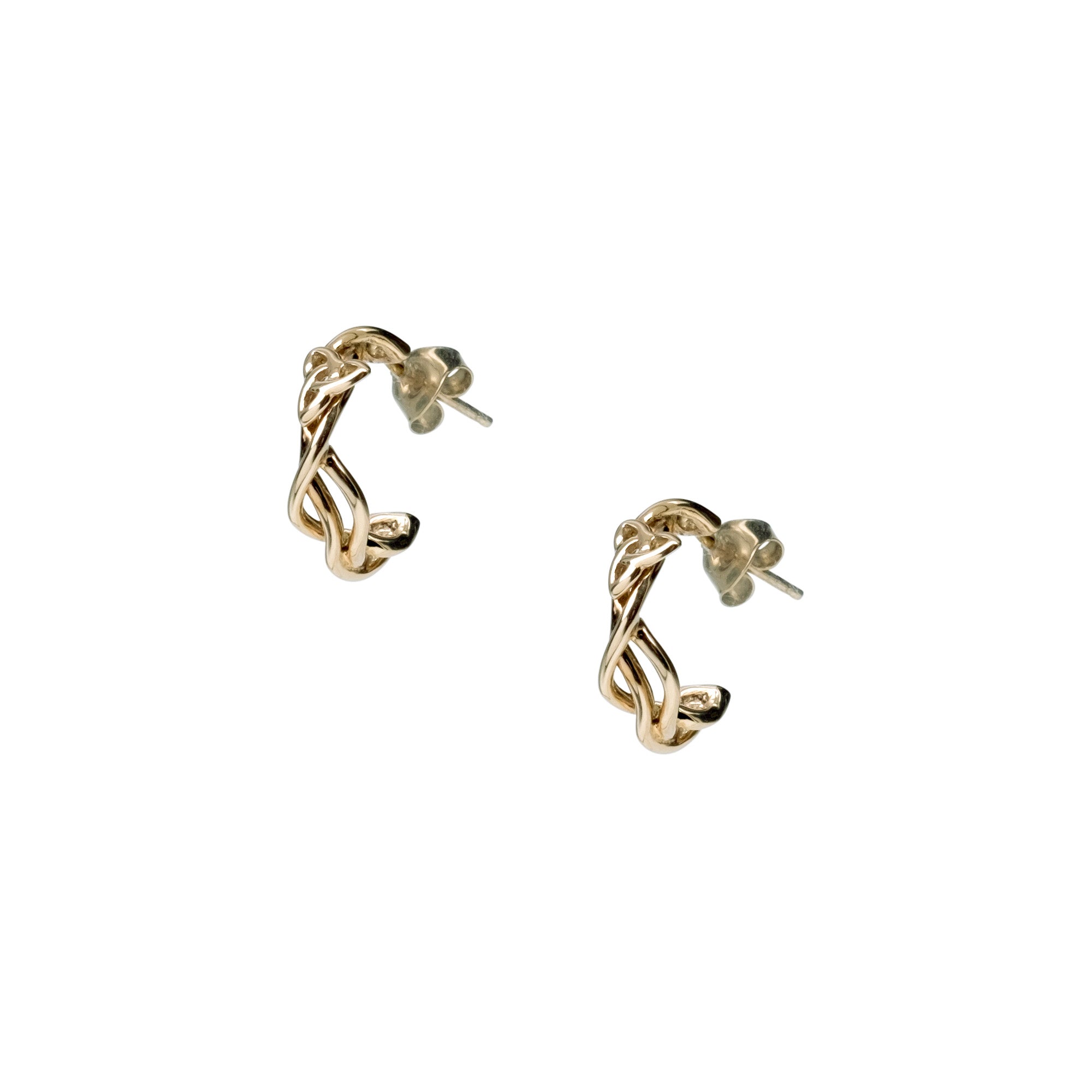 10K Gold Infinity Knot Post Earrings for Women - Elegant Dainty Hoop Earrings for Everyday Wear - Perfect Gift for Anniversary, Birthday & Valentine's Day