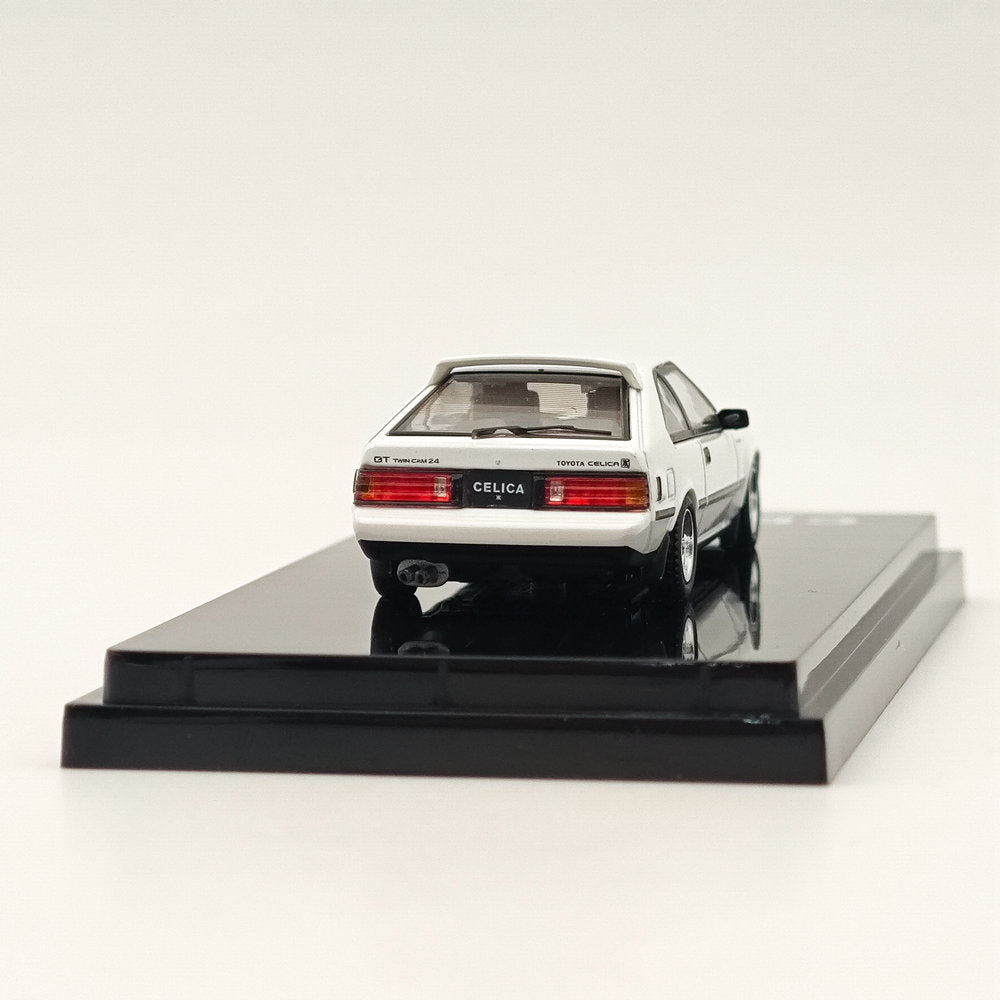 1:64 Scale Hobby Japan Toyota Celica XX (A60) 1983 2000GT TWINCAM24 Customized White Diecast Model Car - Collectible Miniature Vehicle for Display, Gifts, and Racing Enthusiasts