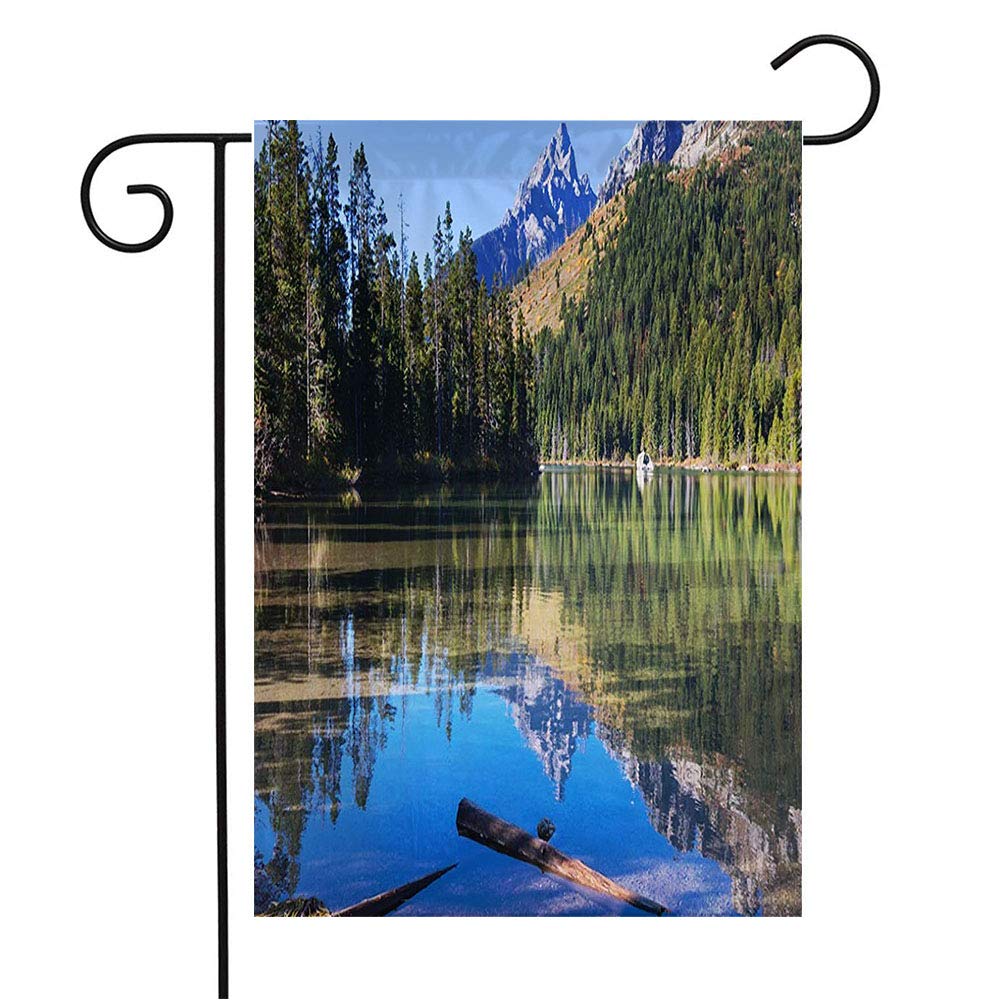 Grand Teton National Park Autumn Landscape Garden Flag - 12x18 Inch Water Reflection Nature Design Seasonal Outdoor Decor for Patio, Lawn & Home | Perfect Gift for Nature Lovers & National Park Enthusiasts