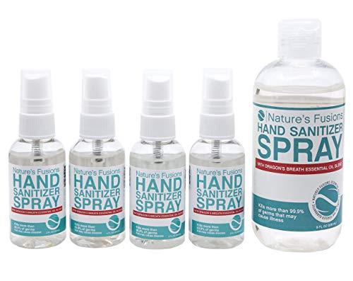 Dragon's Breath Hand Sanitizer Spray - 4 Pack | Alcohol-Based Sanitizer for On-The-Go Protection | Perfect for Travel, Office, and School Use
