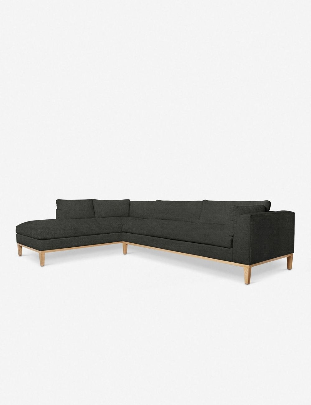 Charleston Sectional Sofa - Modern L-Shaped Couch with Reversible Chaise, Soft Fabric Upholstery for Living Room, Family Room & Home Theater Comfort