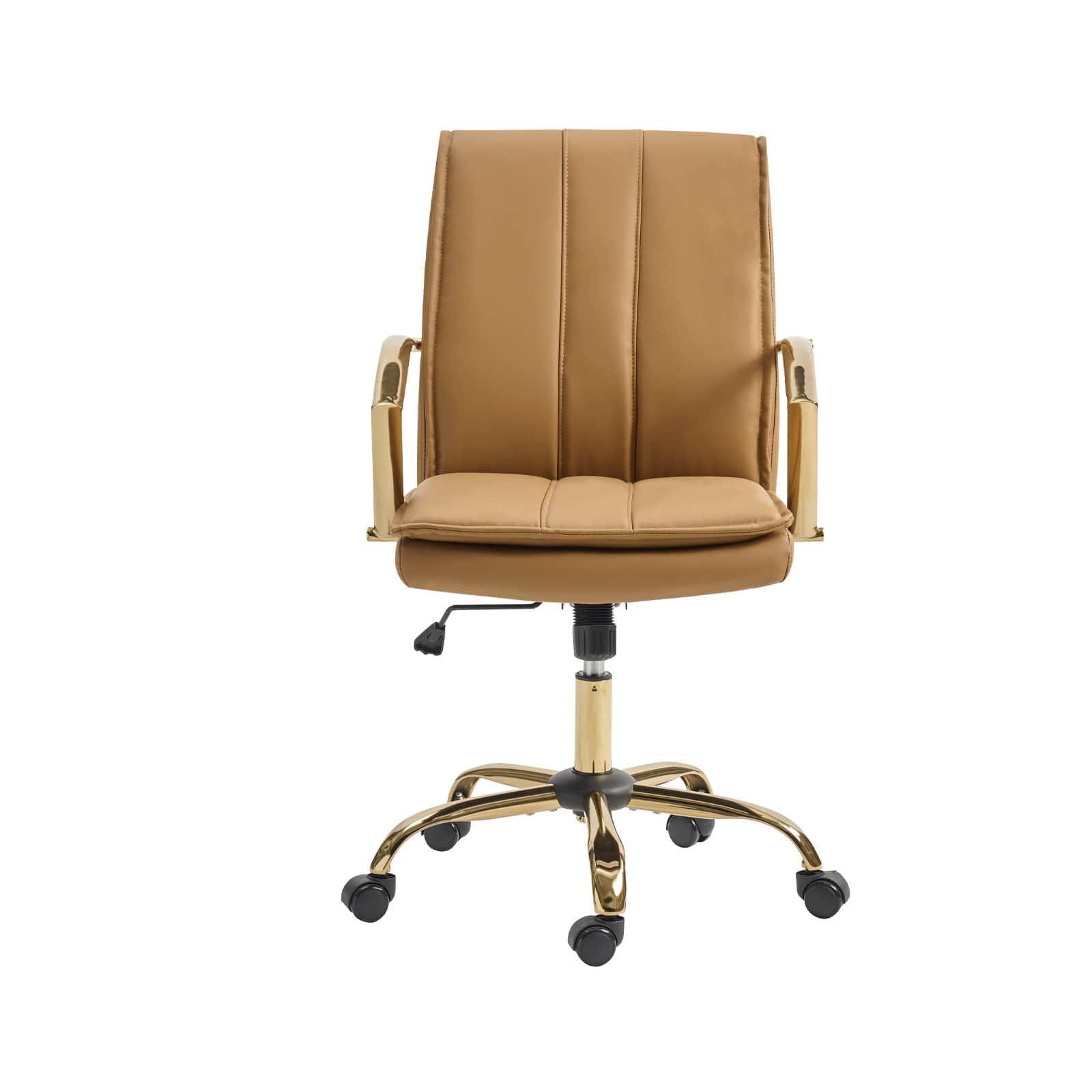 Roberto PU Leather Rocking Office Chair - Ergonomic Desk Chair with Adjustable Height & Swivel Base for Home Office, Gaming, and Workspace Comfort