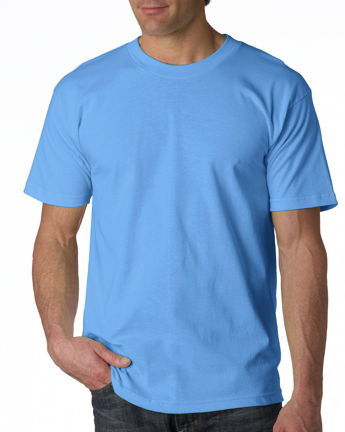 Bayside BA2905 Men's 6.1 oz 100% Cotton Crew Neck T-Shirt - Soft Comfortable Tee for Casual Wear, Gym & Everyday Outfits