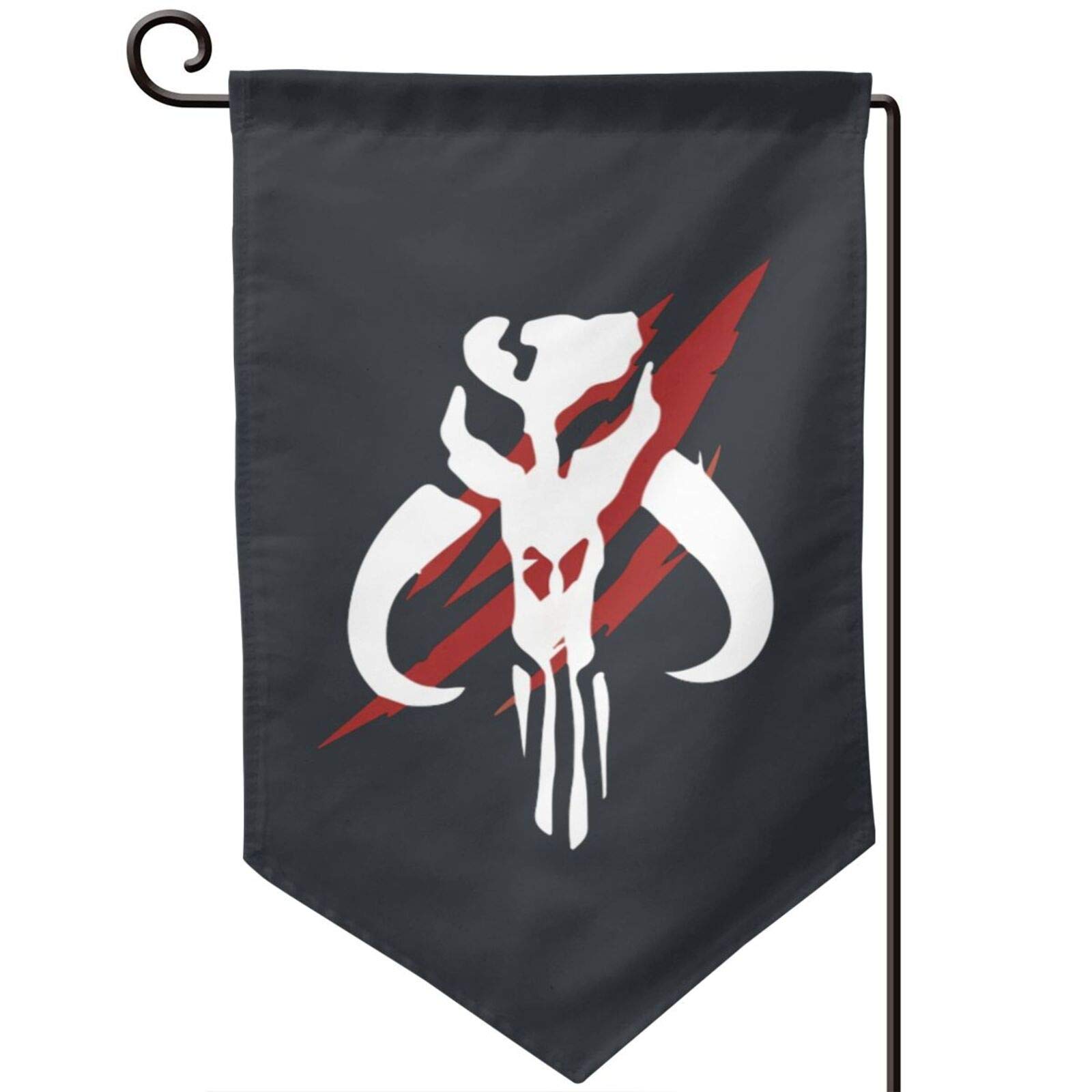 Voglawear The Mandalorian Skull Double Sided Garden Flag - Outdoor Indoor Home Yard Decoration for Star Wars Fans | Perfect for Patio, Porch, and Wall Decor