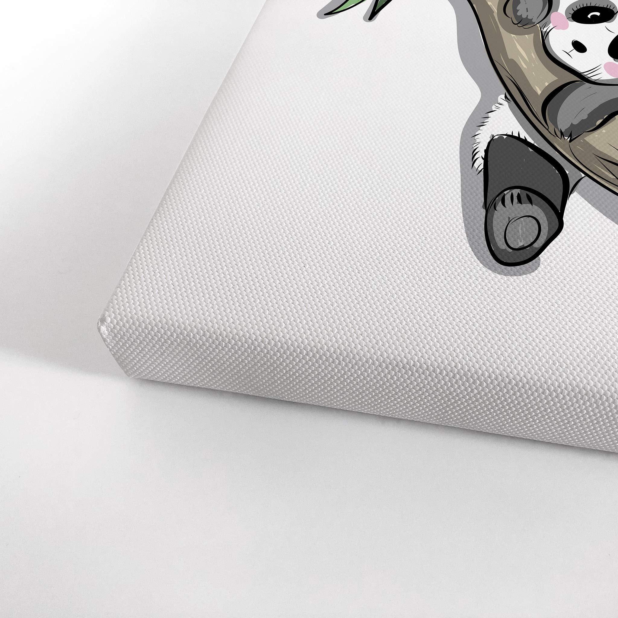Panda Follow Your Dreams Quote Canvas Wall Art - 12x8 Inch Ready to Hang Nursery Decor, Kids Room Decor, Baby Room Decor - Motivational Wall Art for Children's Bedroom, Playroom & Classroom (Made in USA)