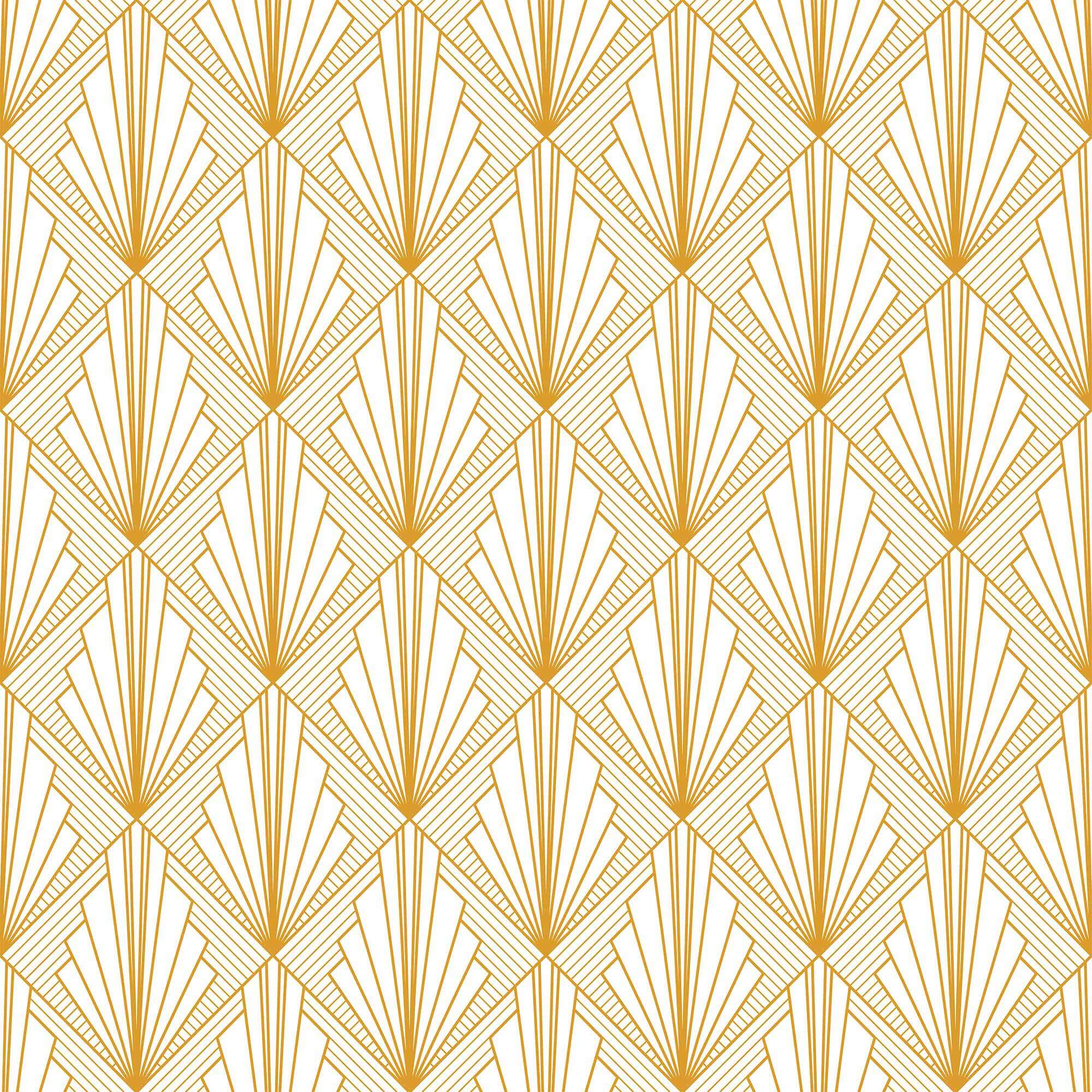 Yellow Sunburst Peel and Stick Removable Wallpaper 6094 - Self-Adhesive Wall Decor for Bedroom, Living Room & Nursery - Easy to Apply & Remove