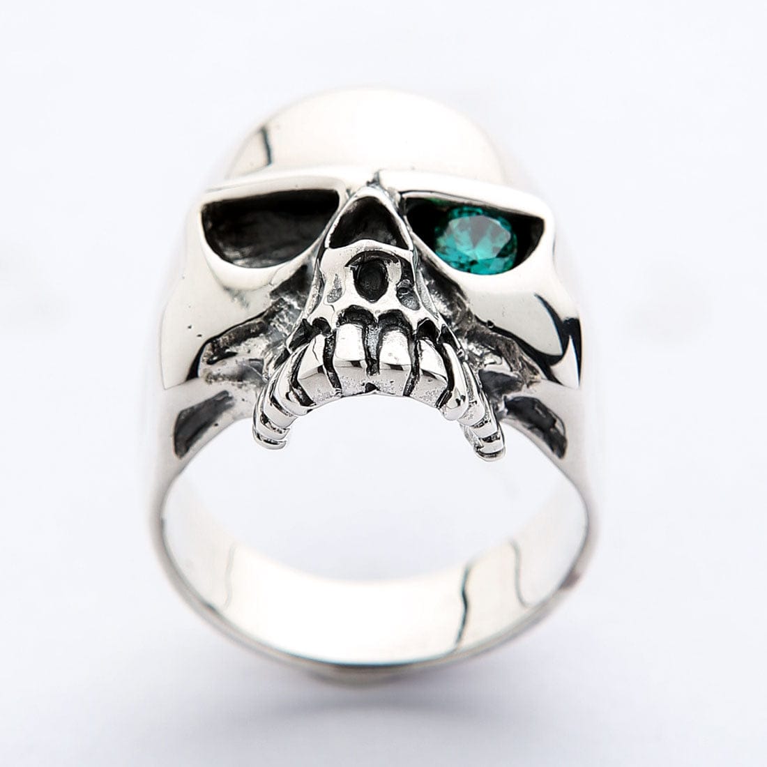 925 Sterling Silver Blue Topaz Skull Ring for Men & Women – Gothic Jewelry, Punk Style Accessory – Perfect for Halloween, Parties & Edgy Fashion