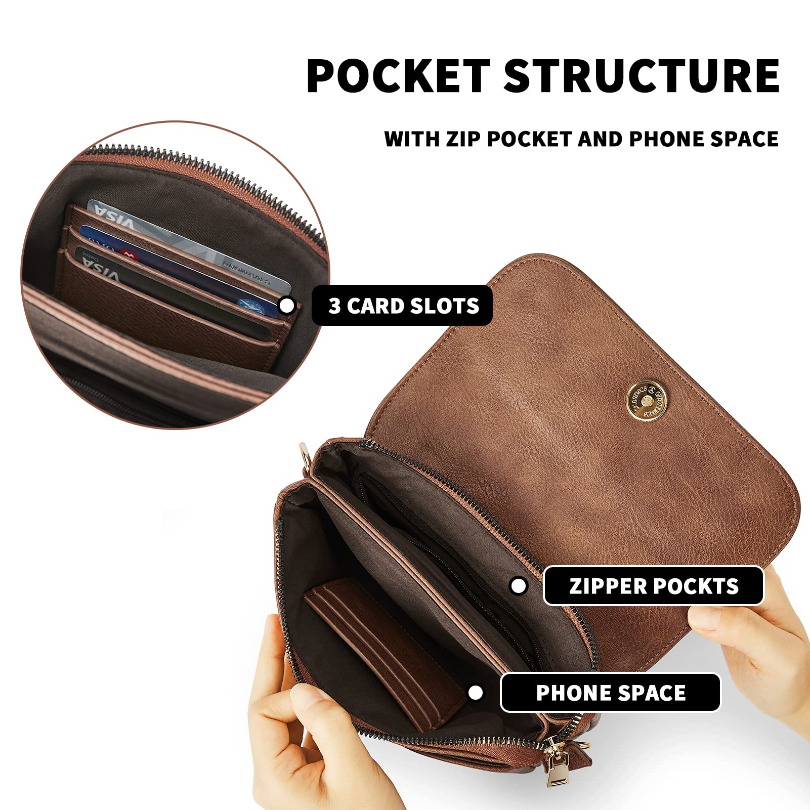 CHOLISS Vegan Leather Small Crossbody Bag for Women - Adjustable Strap Mini Phone Purse, Perfect for Travel, Shopping & Everyday Use