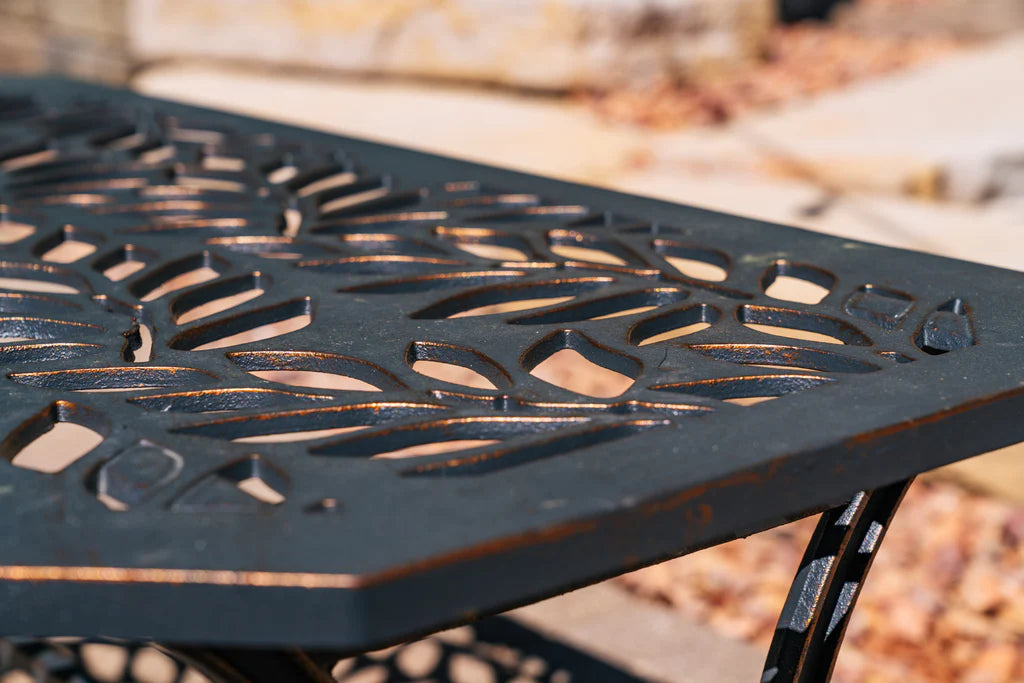 Outdoor Flora Coffee Table - Rustic Wooden Patio Furniture for Garden, Deck, and Backyard - Perfect for Relaxing & Entertaining