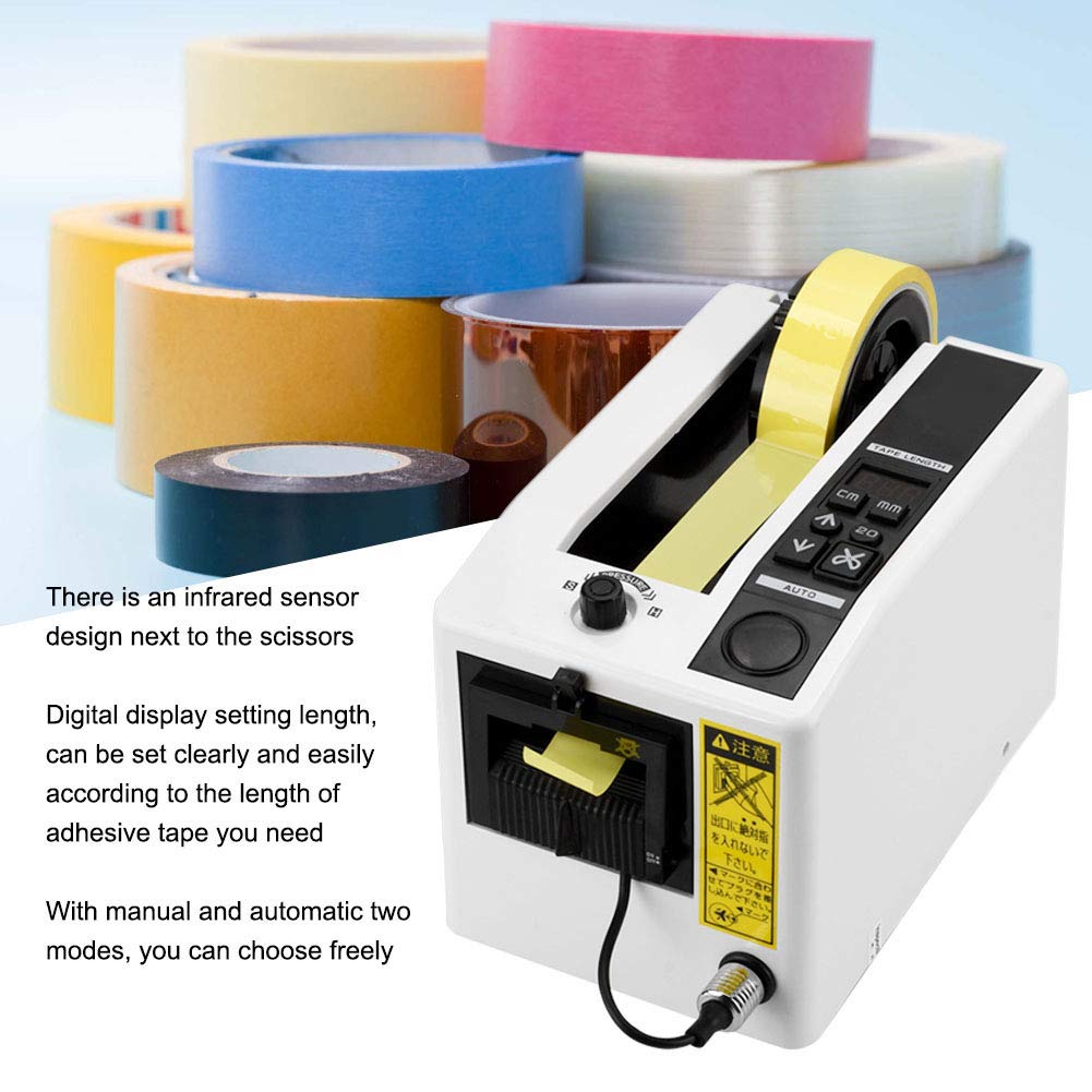 Electric Tape Dispenser & Cutter - Automatic Adhesive Tape Cutting Machine for Gift Wrapping & Packaging (20-999mm Adjustable Length) | Perfect for Home, Office & Shipping Use