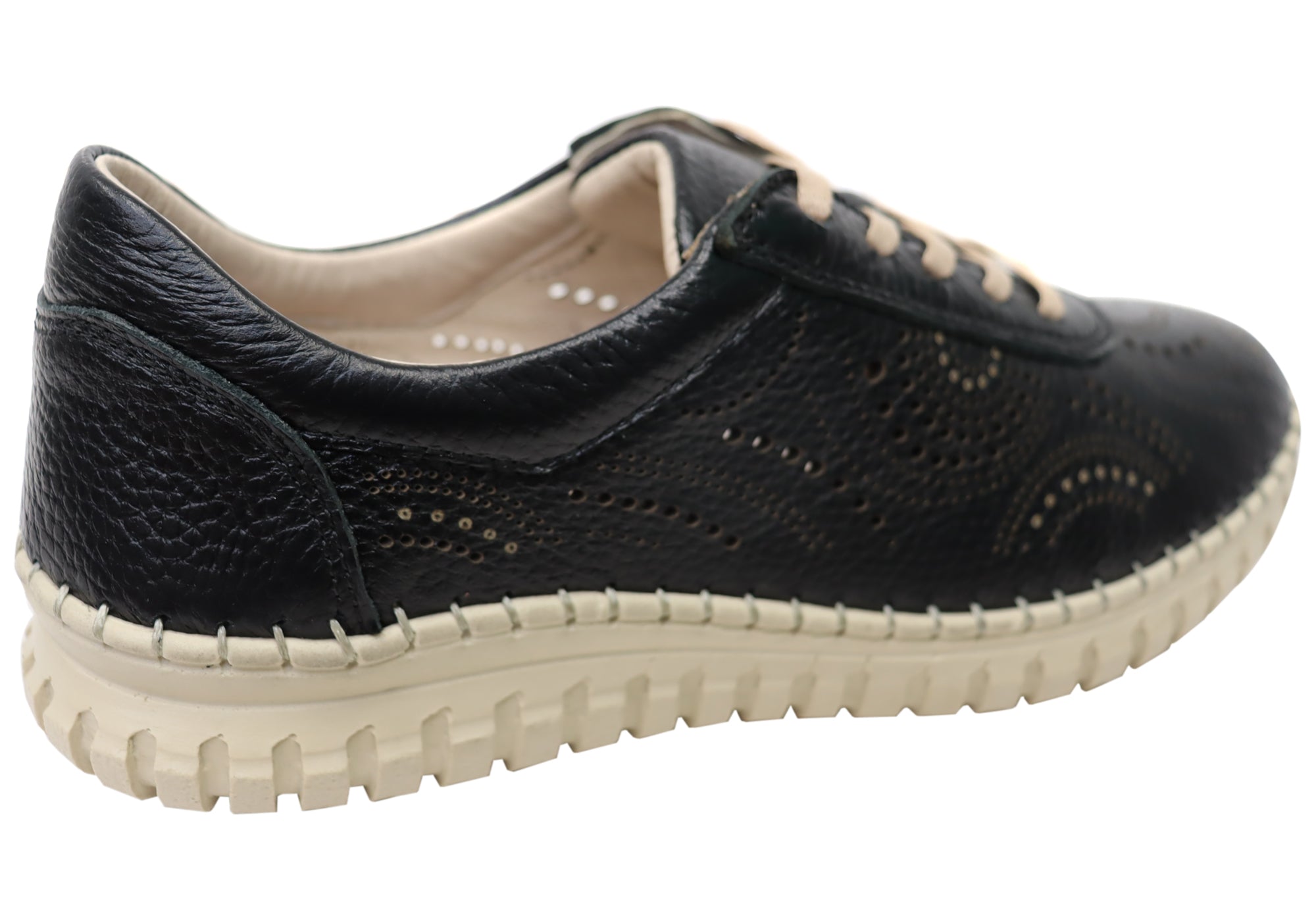 Orizonte Hazel Women's Comfortable Leather Lace-Up Shoes - European Style Casual Walking Shoes for Work, Travel & Everyday Wear