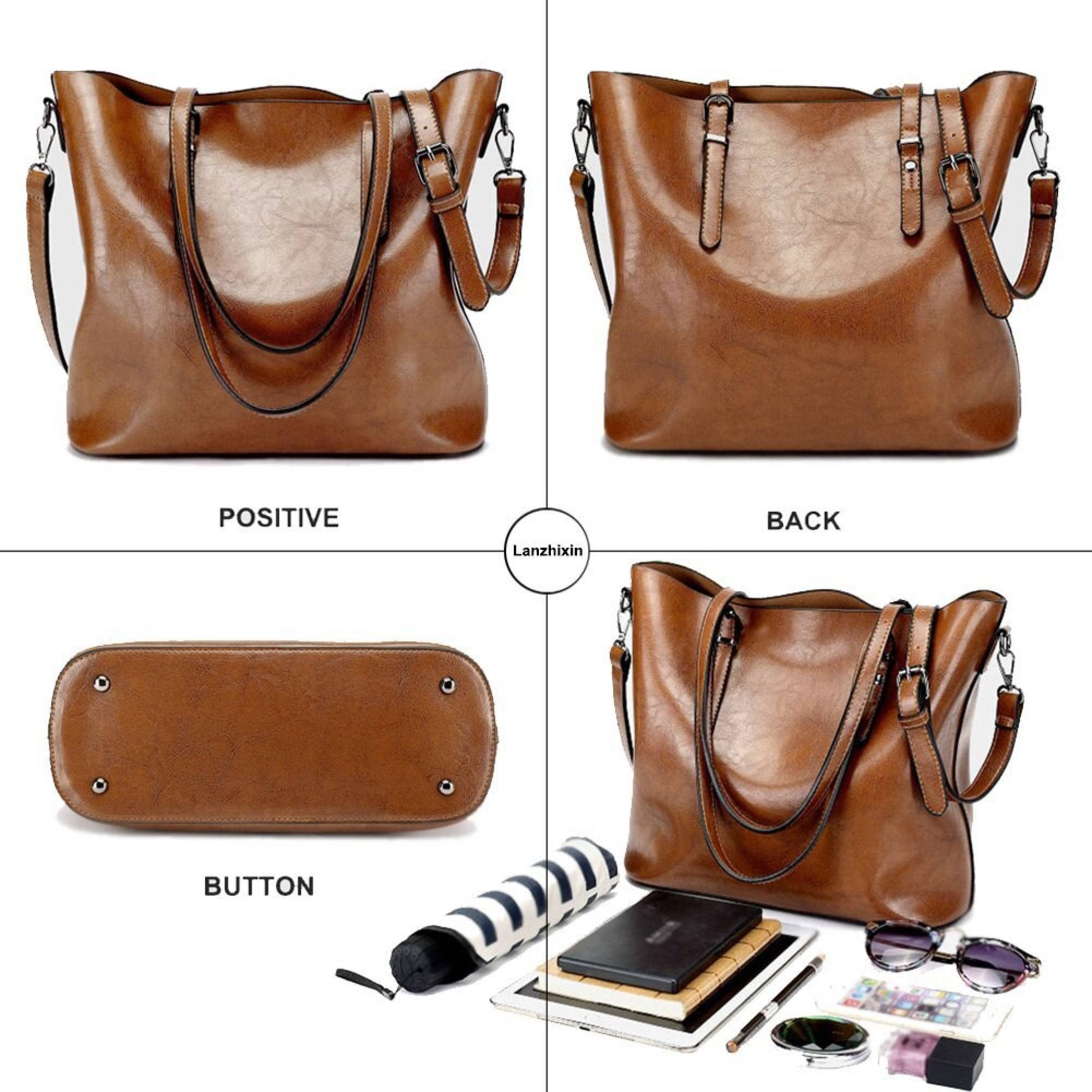 AYSIS Women's Faux Leather Hobo Shoulder Bag - Large Tassel Satchel Purse for Everyday Use, Work & Travel | Blue