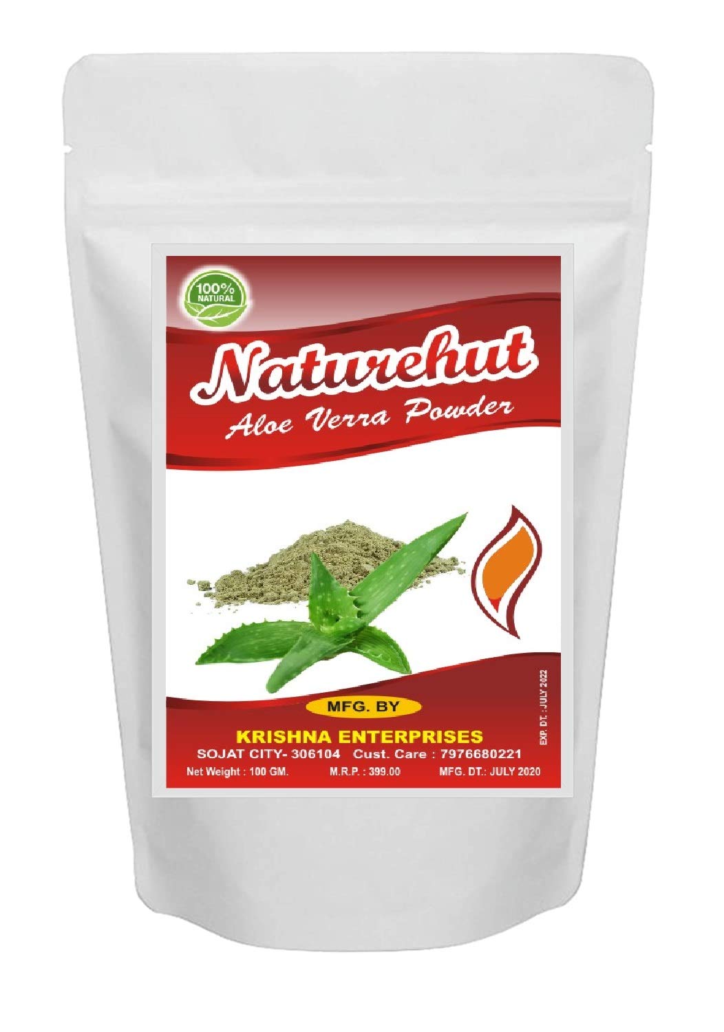 Organic Aloe Vera Powder for Face, Skin & Hair Care - 100% Pure & Natural Aloe Powder for DIY Beauty, Smoothies & Sunburn Relief - 1Kg (2.2 lbs)