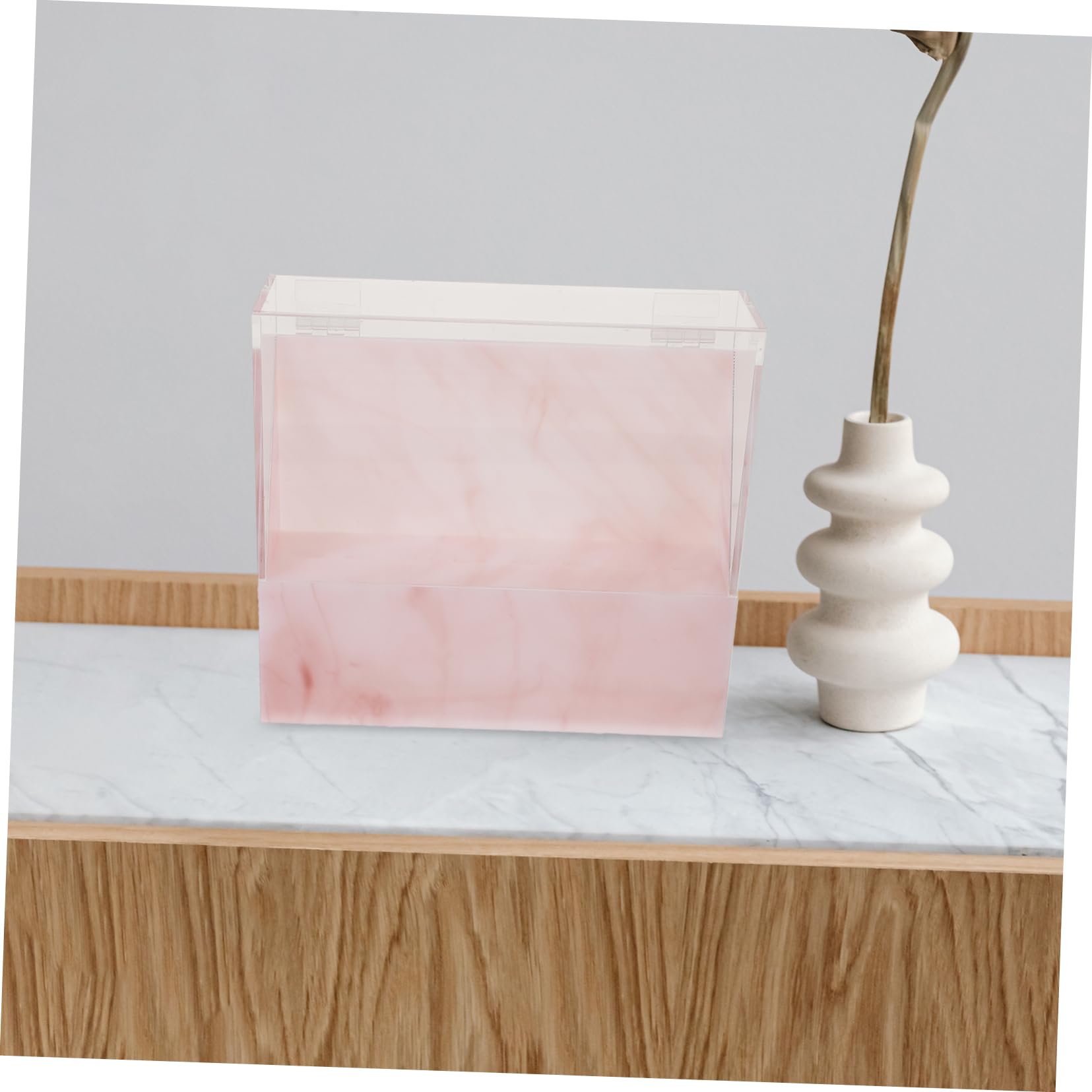 Premium Marble Pattern Eyelash Tweezers Holder Box - Professional Lash Extension Stand Case for Beauty Salon & Home Use - Perfect for Organizing Tweezers in Salons, Makeup Studios, and Personal Vanity