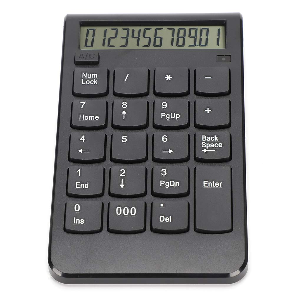 ABS Plastic Number Keyboard with USB Charging | Ergonomic Plug-and-Play Calculator for Office & Accounting | Black Numeric Keypad for Data Entry, Spreadsheets & Financial Work