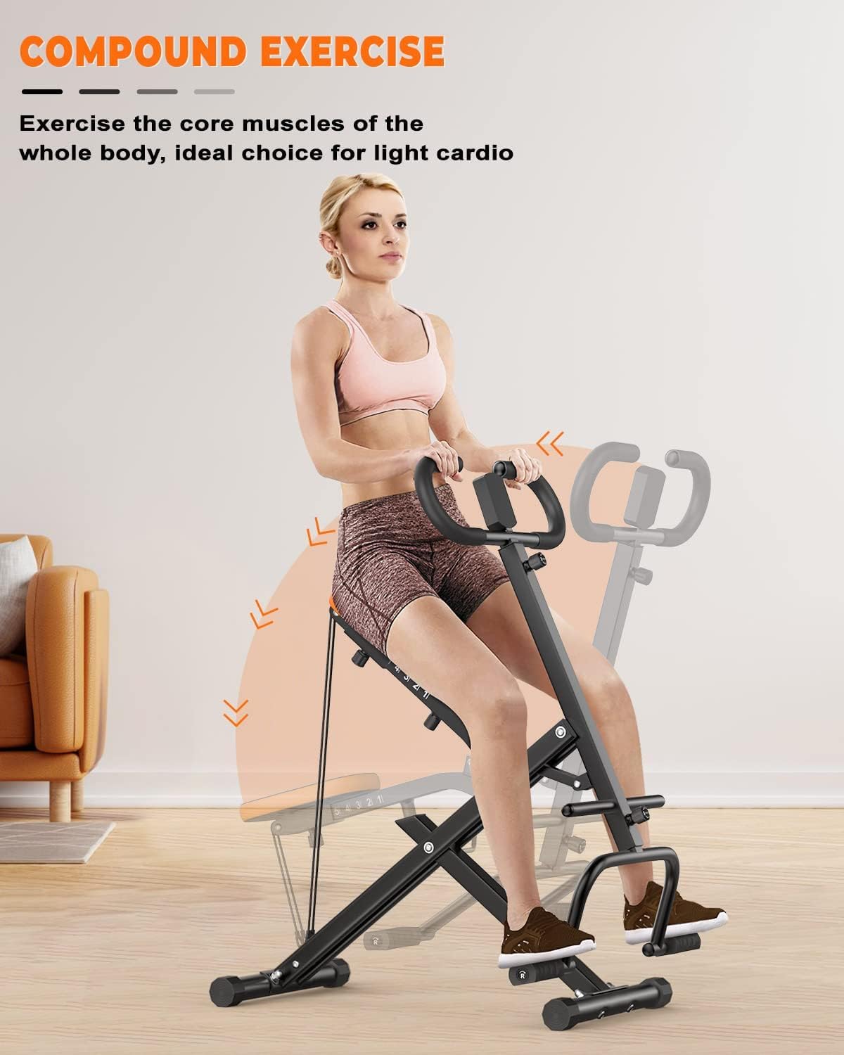 Dskeuzeew Squat Machine with LCD Monitor - 330 Lbs Capacity Adjustable Resistance Home Gym Equipment for Legs, Glutes & Full Body Workout | Perfect for Home Fitness, Strength Training & Weight Loss