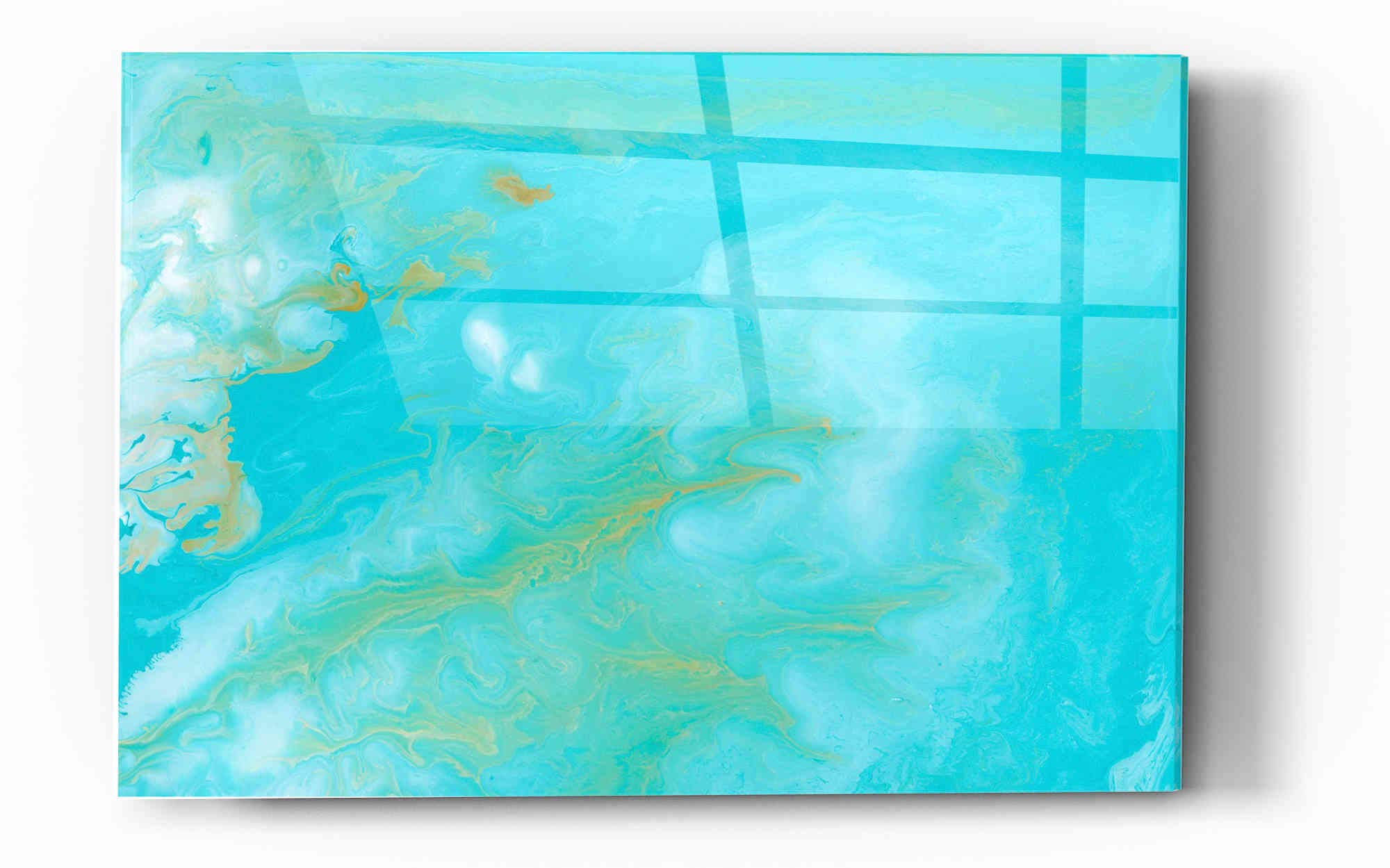 Epic Art 'Paradise' Acrylic Glass Wall Decor - 16x24 Inch Modern Abstract Painting for Living Room, Bedroom & Office - Shatterproof & Vibrant Home Decor