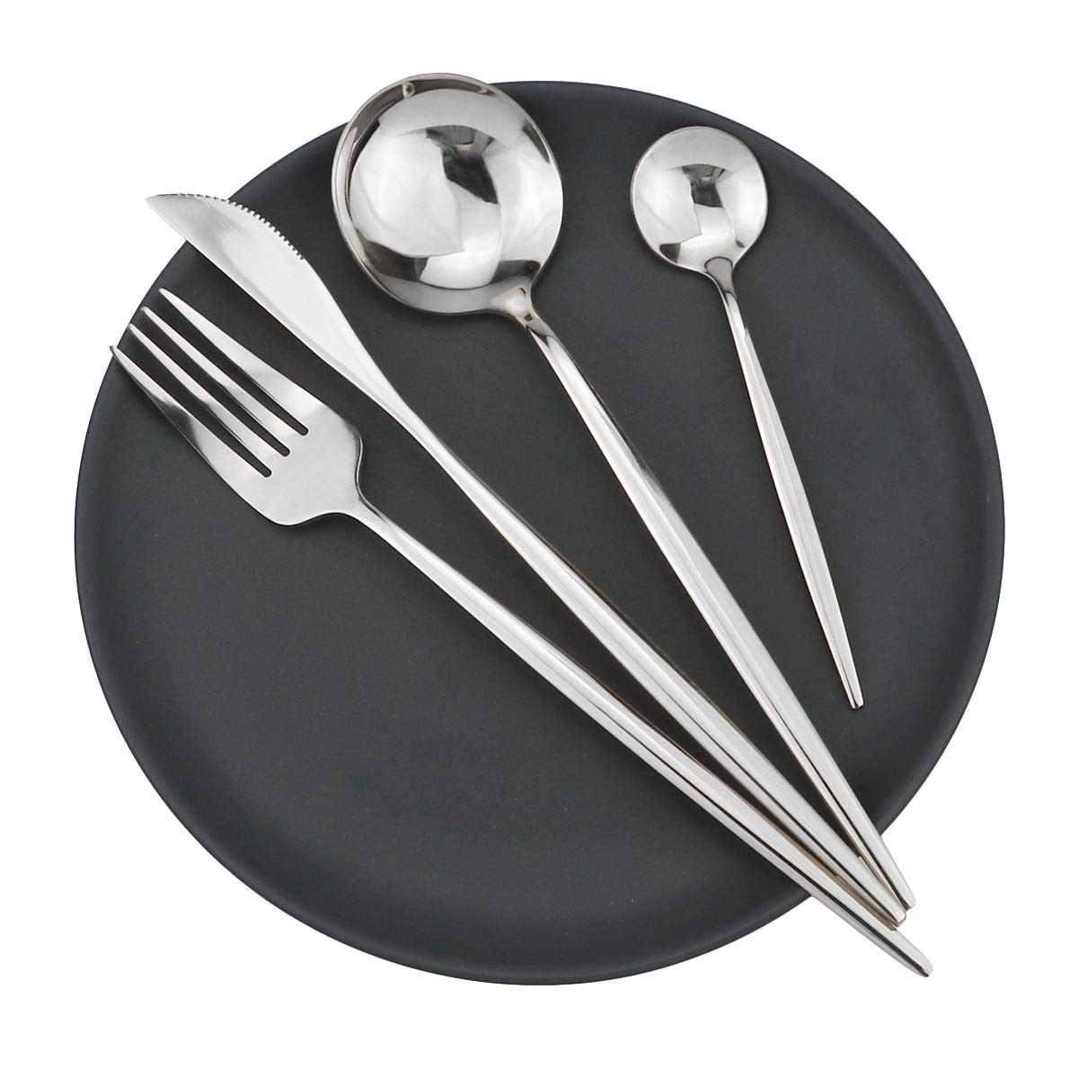 Premium Gugrida 40-Piece Stainless Steel Flatware Set - 18/10 Mirror Polished Silverware (10 Place Settings) - Durable Forks, Spoons & Knives for Everyday Dining, Dinner Parties & Family Gatherings - Elegant Cutlery Set for Restaurants, Weddings & Home Use