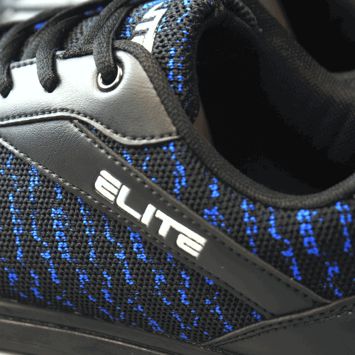 ELITE Men's Pinnacle Black/Royal Athletic Bowling Shoes - Lace-Up Comfort for League Play & Tournament Performance