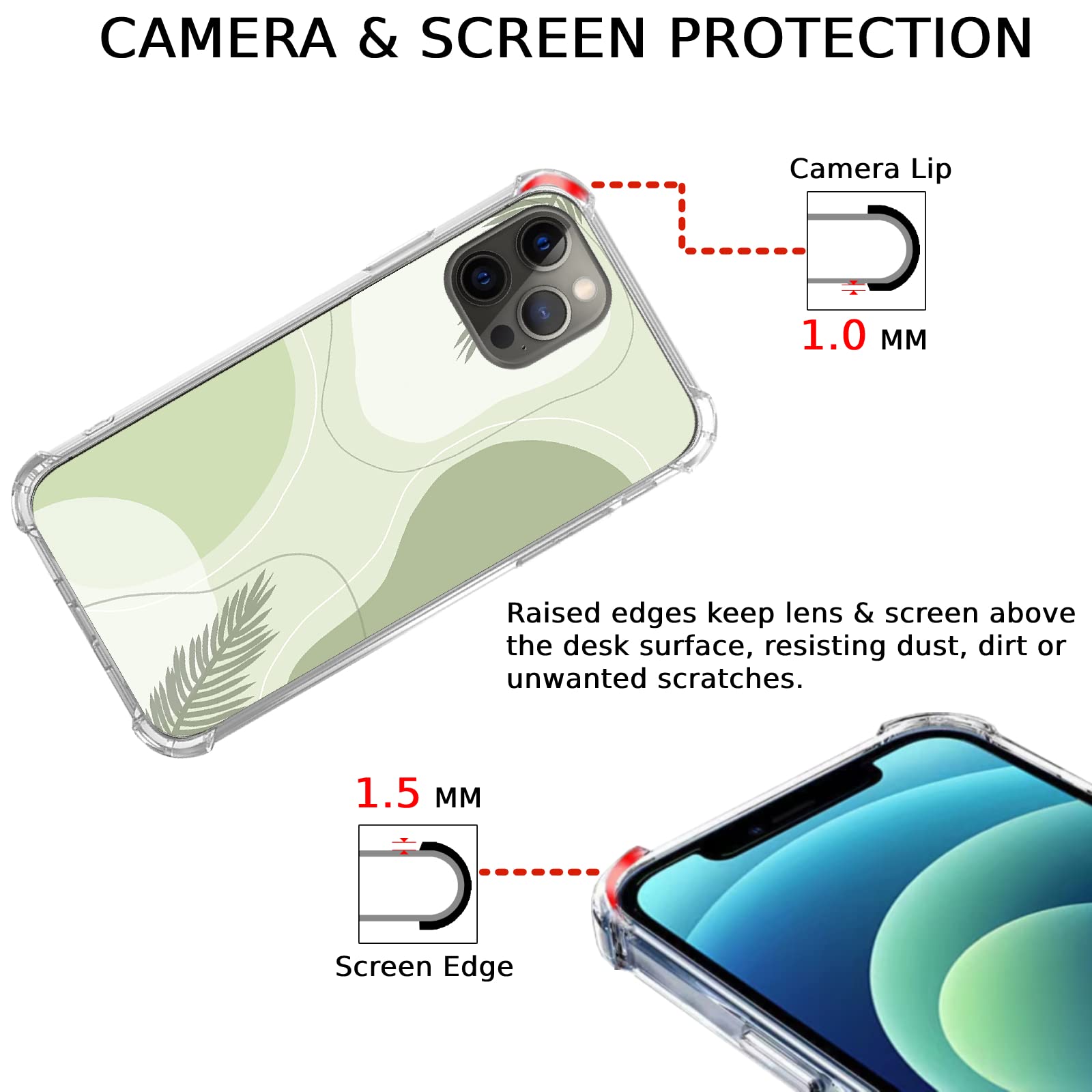 Sage Green Abstract Palm Leaf iPhone 11 Pro Max Case - Minimalist Aesthetic Pastel Green Botanical Phone Cover | Durable TPU Bumper Protection for Everyday Use, Work & Travel