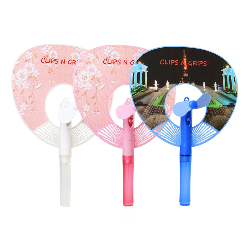 Portable 3-in-1 Mini Handheld Mist Fan with USB Rechargeable - Cooling Personal Fan, Humidifier & Mister for Outdoor, Travel, Office & Home Use - Blue
