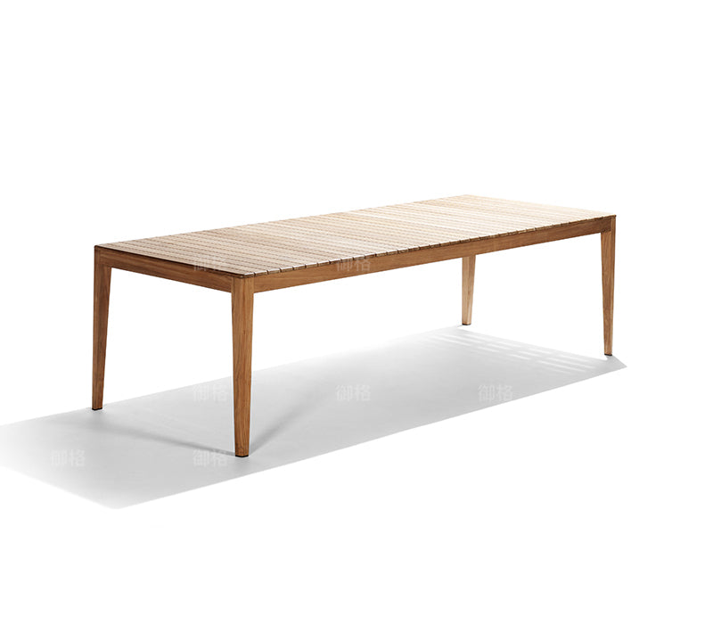 4 chairs 160cm teak long table