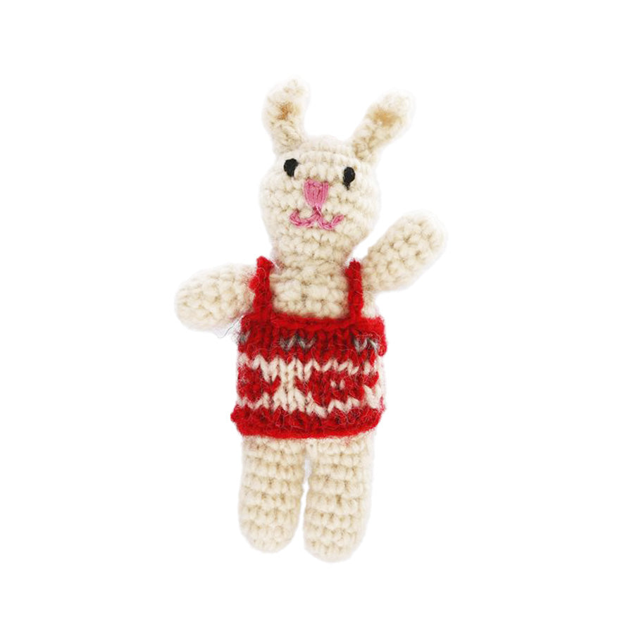 MARKS Knit Ornament Mascot Rabbit (18g) - Handmade Christmas Tree Decor, Holiday Gift, Home Decoration for Xmas, Easter, and Party Favors