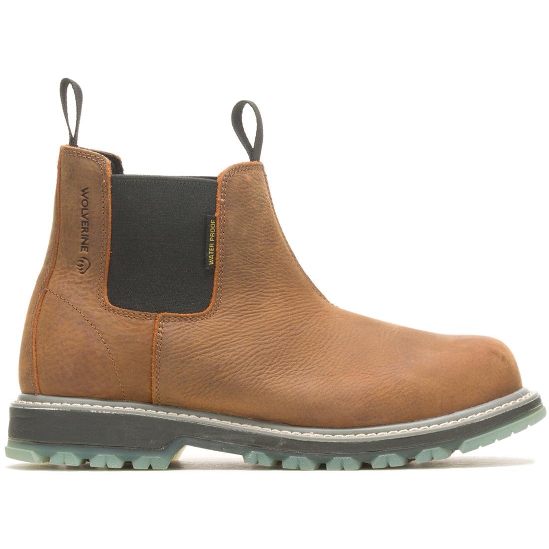 Floorhand LX Steel Toe Chelsea Waterproof Work Boots for Men - Slip Resistant Safety Shoes for Construction, Warehouse & Outdoor Work