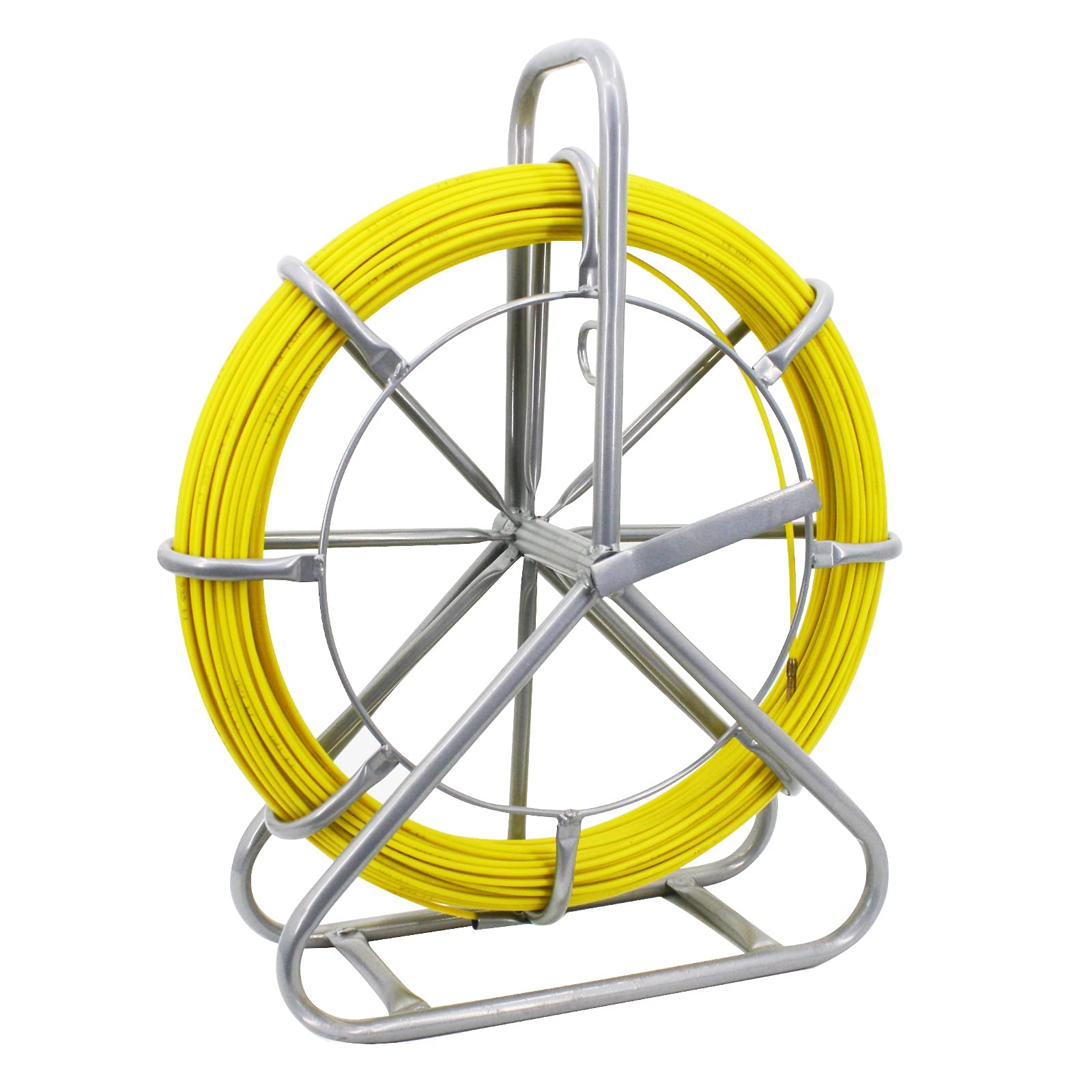 6MM 450 FT Fiberglass Fish Tape - Electrical Wire Cable Puller & Duct Rodder for Professional Electricians | Ideal for Running Wires Through Conduits, Walls, and Tight Spaces