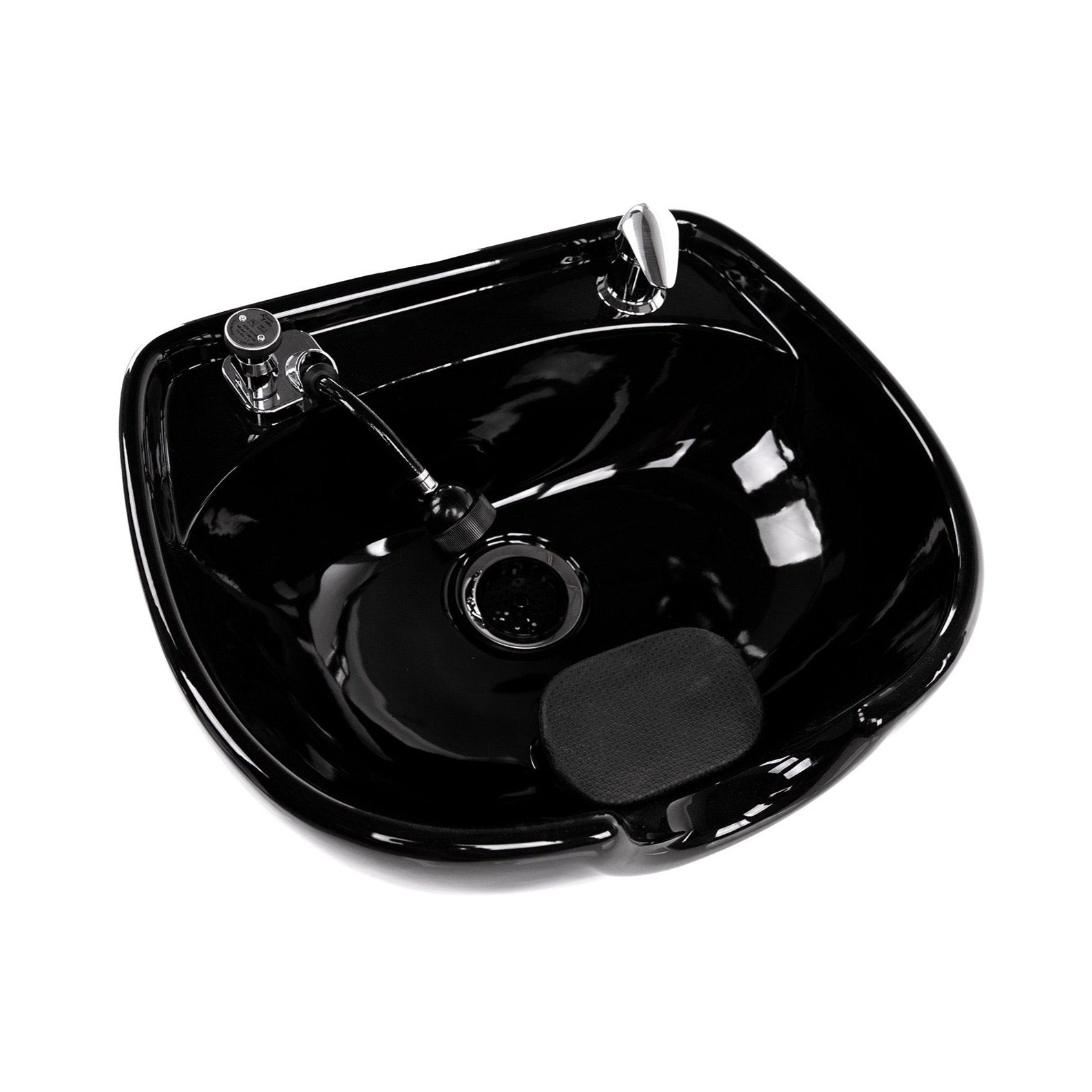Premium Comfort Pad Porcelain Shampoo Bowl for Salon & Spa - Ergonomic Hair Washing Basin with Neck Support for Professional Stylists & Home Use