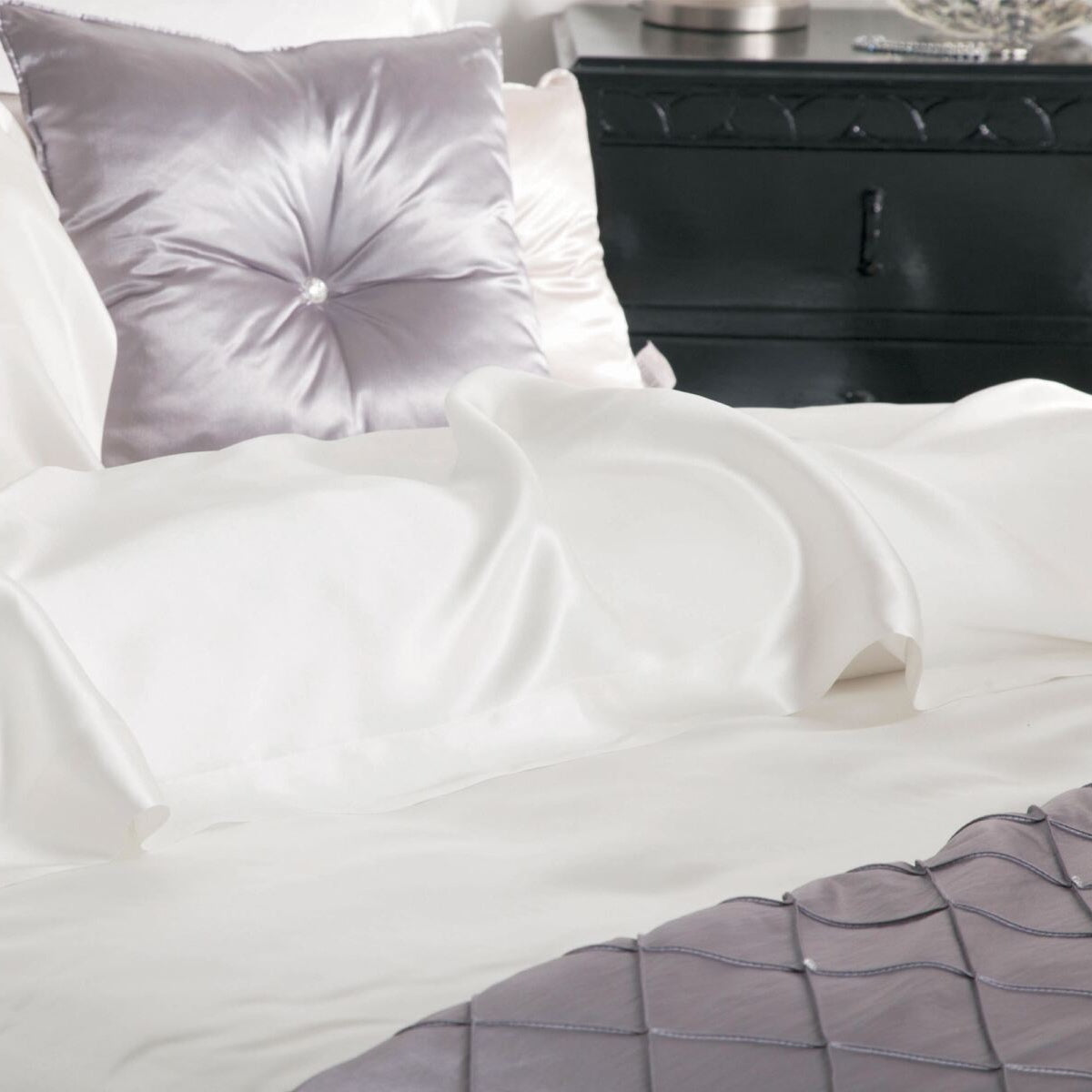 Belledorm 100% Mulberry Silk Duvet Cover - King Size Ivory - Luxury Soft Hypoallergenic Bedding for Master Bedroom & Guest Room