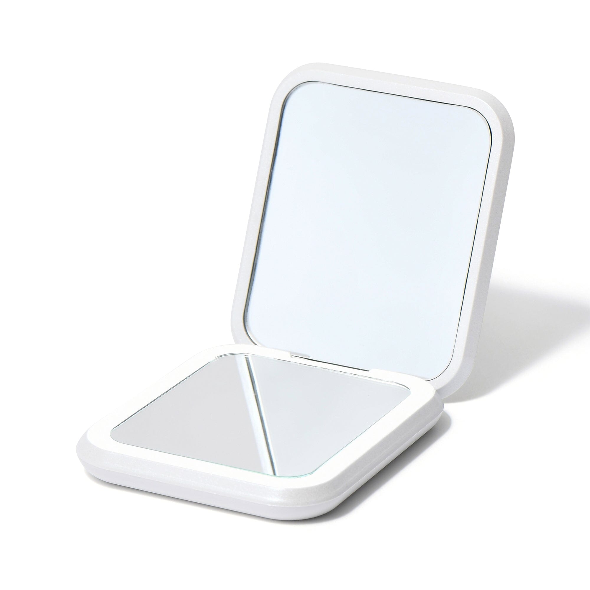 Blanche LED Compact Mirror - White | Portable Makeup Mirror with Bright Light | Perfect for Travel, Home, and On-the-Go Touch Ups