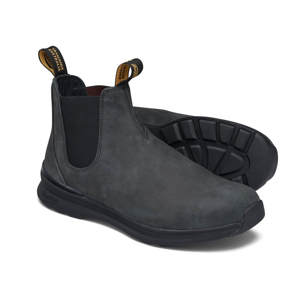 Blundstone 2143 Rustic Black Leather Chelsea Boots for Men - Comfortable & Durable Work Boots for Outdoor, Hiking, and Casual Wear