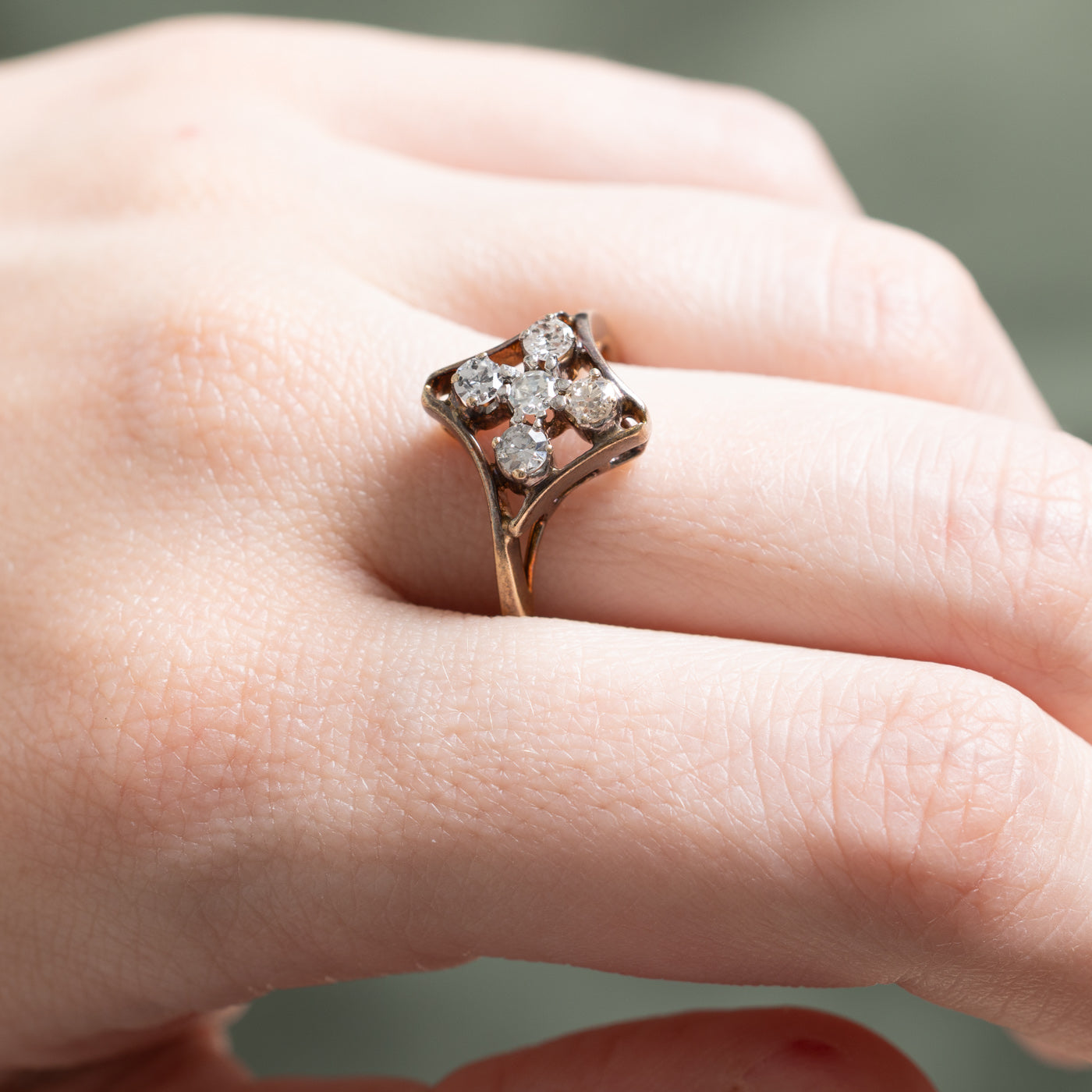 Elegant Diamond Cluster Cocktail Ring | 0.45ctw | Size 8.25 | Perfect for Evening Parties, Weddings & Special Occasions
