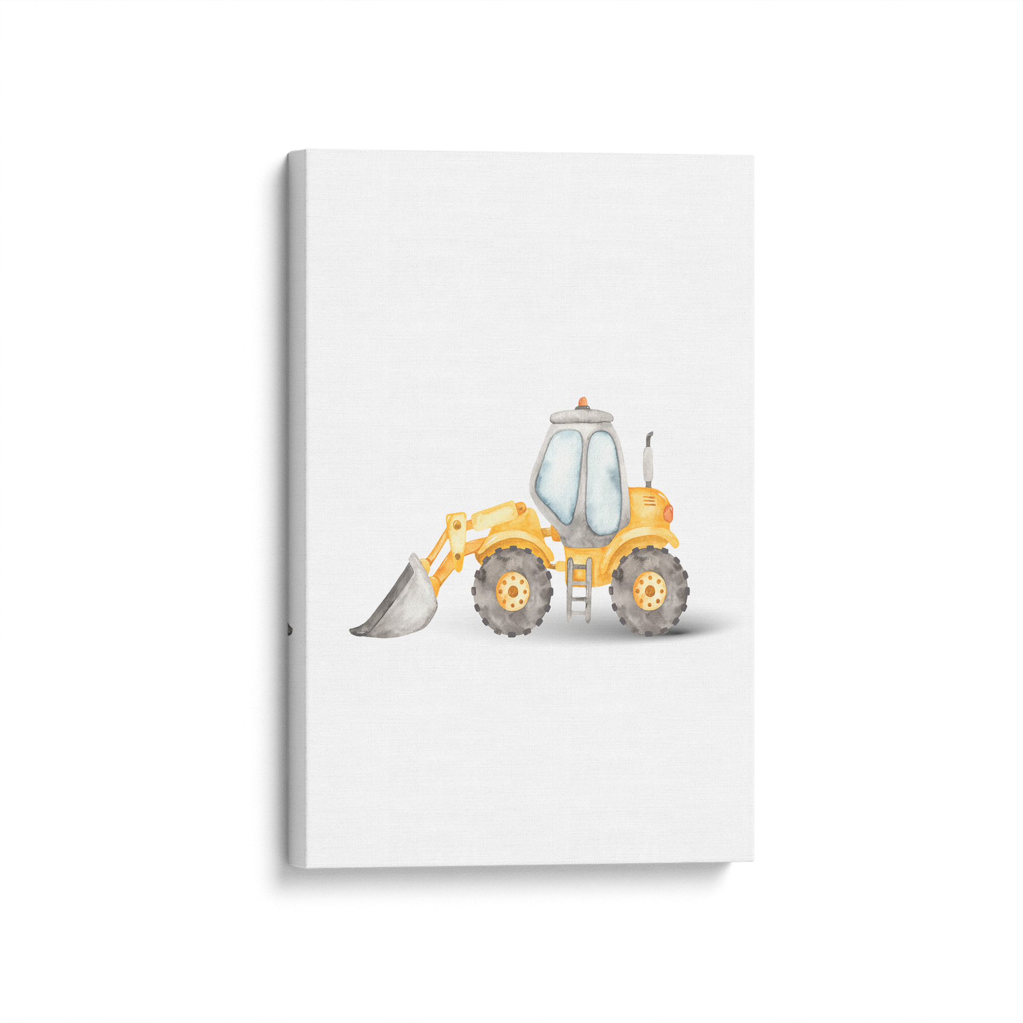 3-Piece Construction Vehicles Canvas Art Set - Dump Truck, Excavator & Bulldozer Wall Decor for Kids Room, Nursery & Playroom