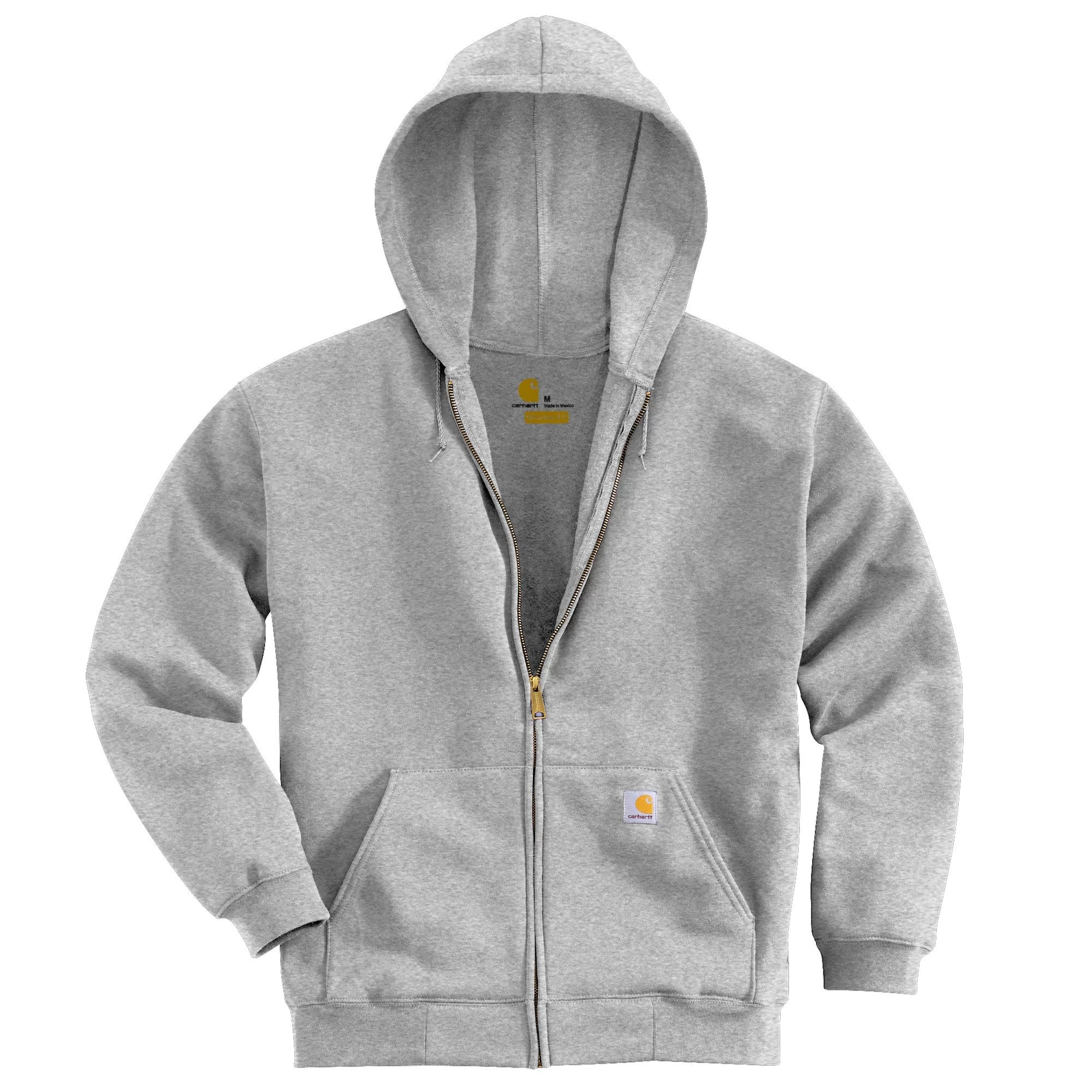 Carhartt® Midweight Zip-Up Hooded Sweatshirt for Men - Fleece-Lined Winter Pullover with Front Pockets - Perfect for Outdoor Work, Hiking & Casual Wear