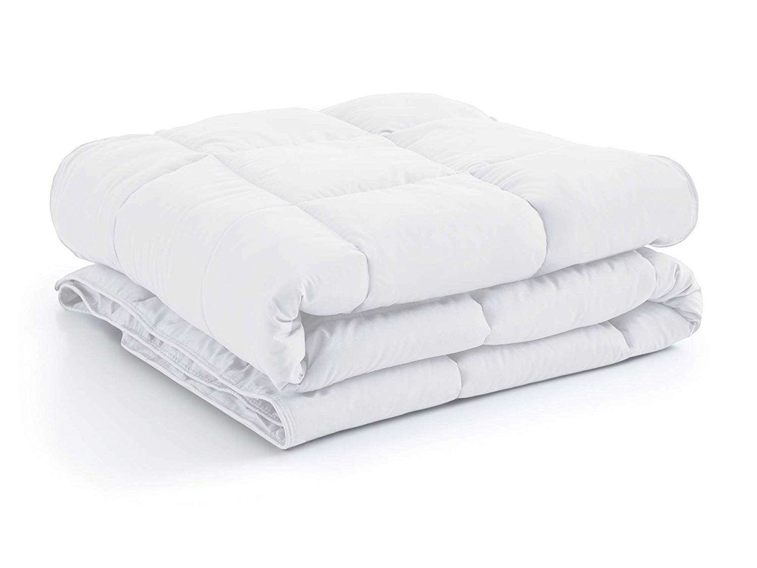 Premium 300 GSM Goose Down Comforter Set - Super Soft & Lightweight 600 Series - 100% Organic Cotton - Solid White - California King Size | Luxury Bedding for Master Bedrooms & Guest Rooms