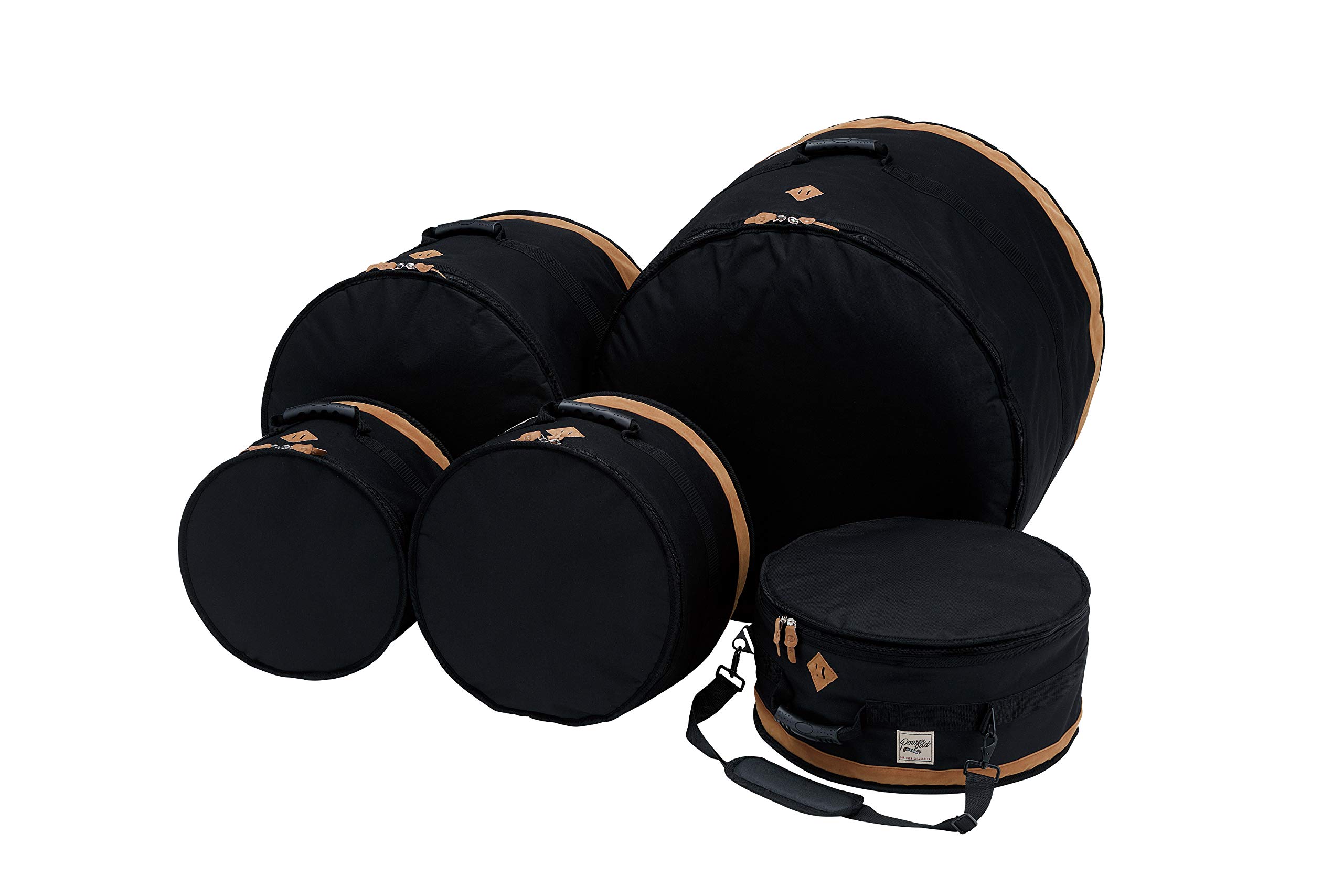 Tama Powerpad Designer 5-Piece Drum Bag Set - Black | Premium Drum Protection for Gigging Musicians | Perfect for Live Performances, Studio Sessions & Travel
