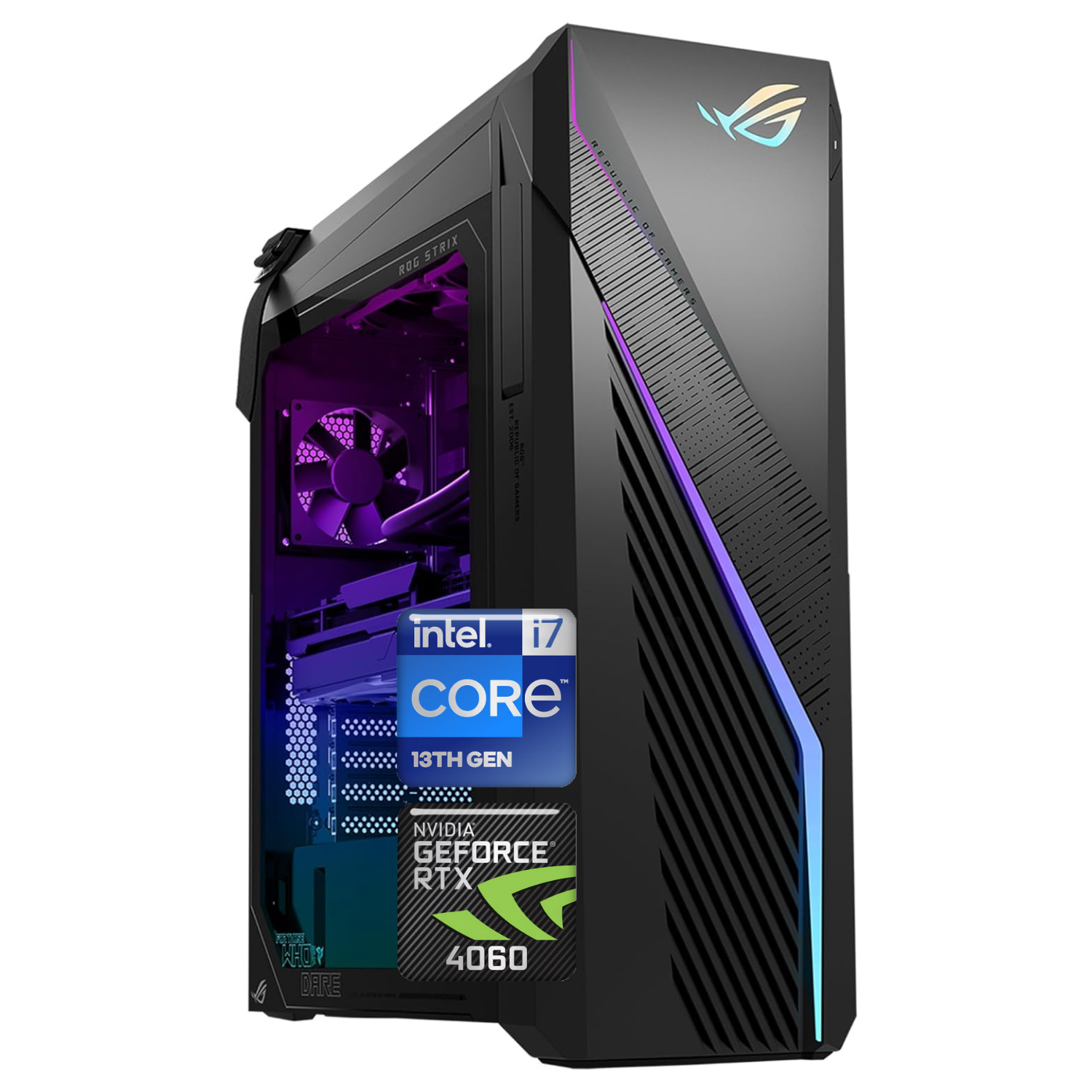 ASUS ROG Strix Gaming PC Tower Desktop Computer - Intel Core i7-13700F, NVIDIA RTX 4060 8GB, 32GB DDR4 RAM, 1TB NVMe SSD, WiFi 6, Windows 11 - Ultimate Gaming & Streaming Performance for Esports, VR & Content Creation