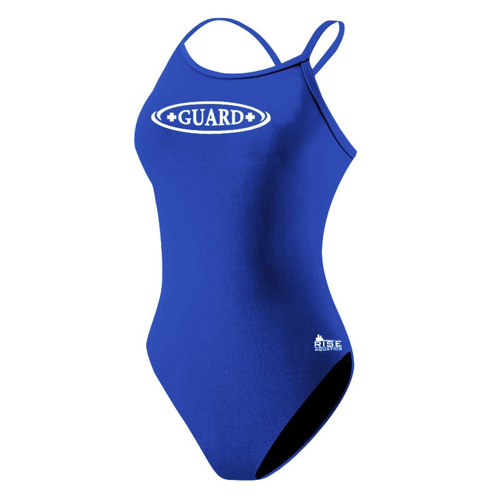 Rise Guard Poly X-Back Support Brace - Size 44, Royal Blue - Lower Back Pain Relief for Workouts, Lifting & Everyday Comfort